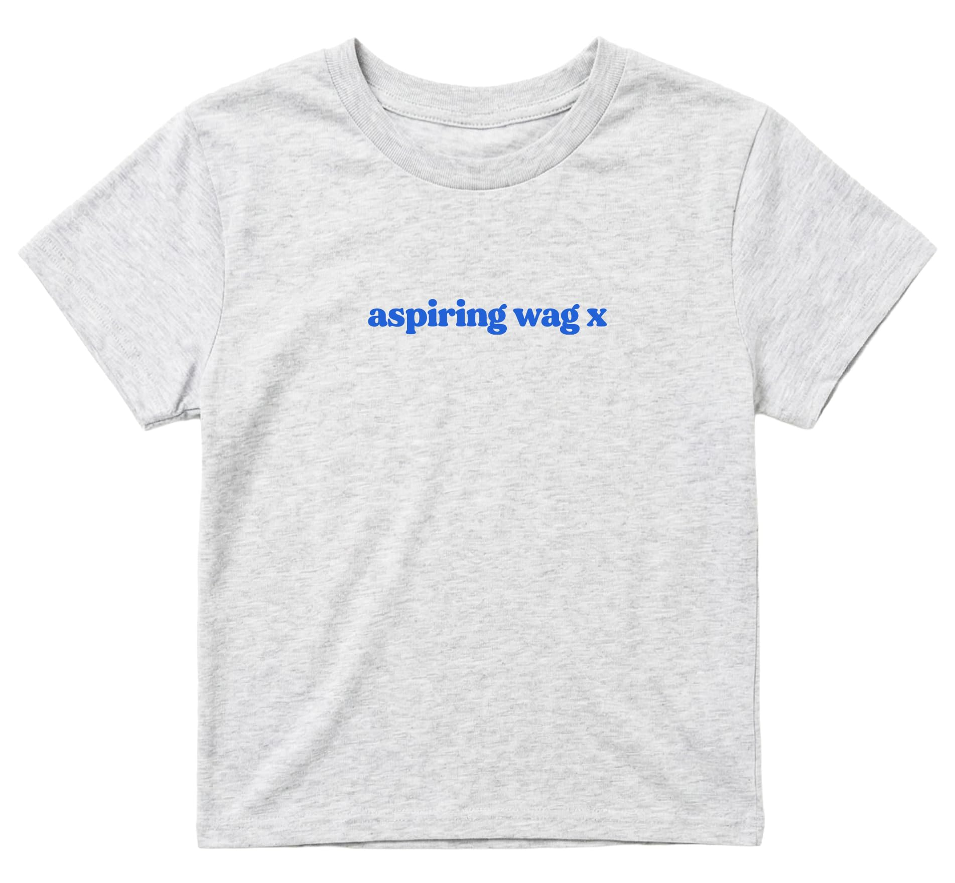 Sanfran Clothing Aspiring Wag Baby Tee T-Shirt Top World Football Shirt England Scotland Country Team 2026 Soccer Womens Flag Varsity Shirt Ash (Blue Text) - Medium โ image 1
