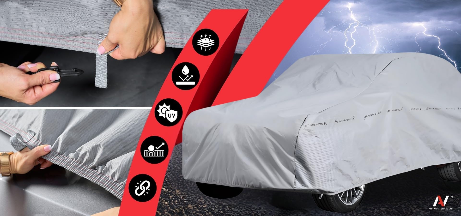Pokrowiec przeciwgradowy na samochód antygradowy 7mm auto grad SUV MiniVan M2 430-455