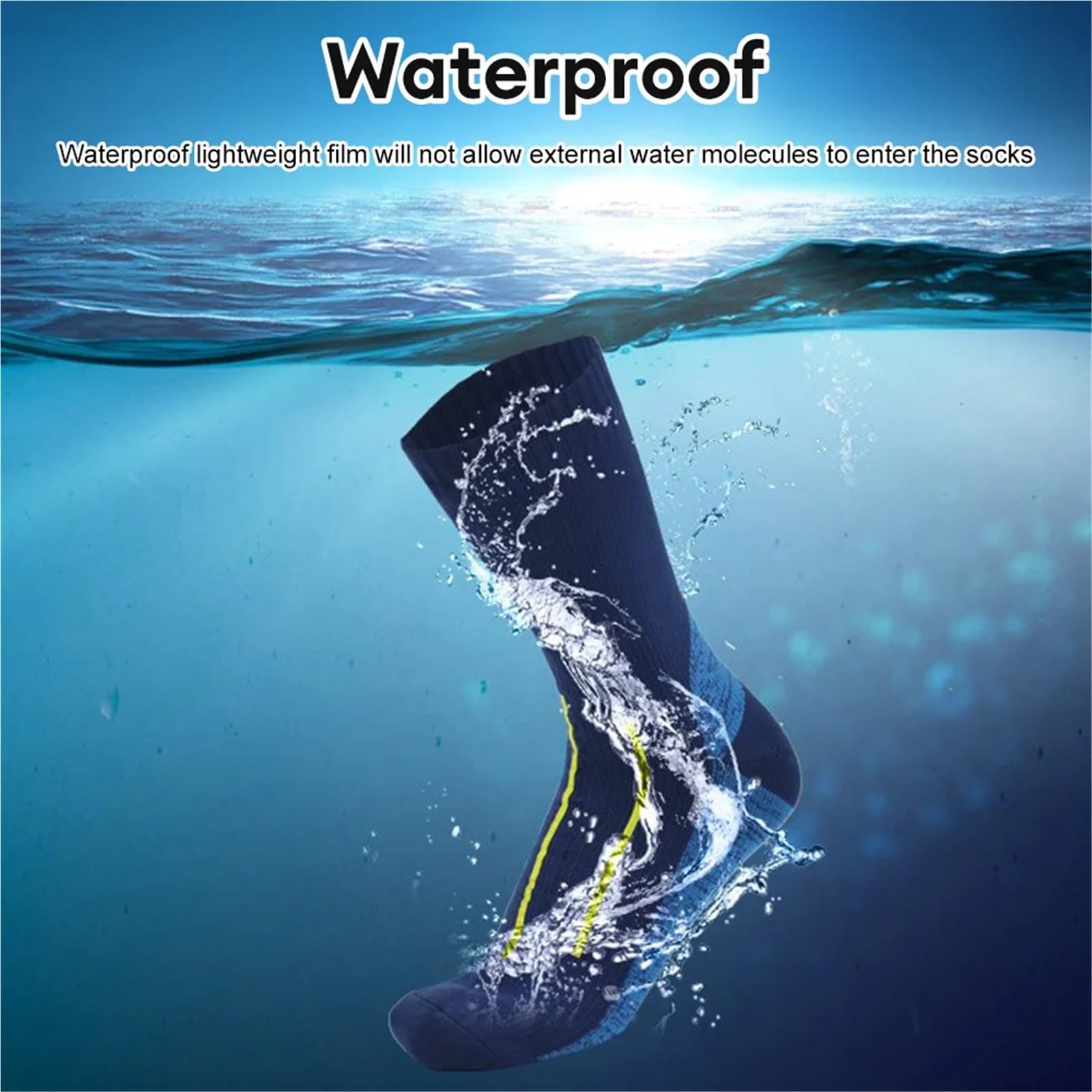 Chaussettes imperméables for Hommes, for randonnée, équitation, Ski, Cyclisme, Camping, pêche, Sport, Neige, Chaussettes Thermiques Chaudes d'hiver, de