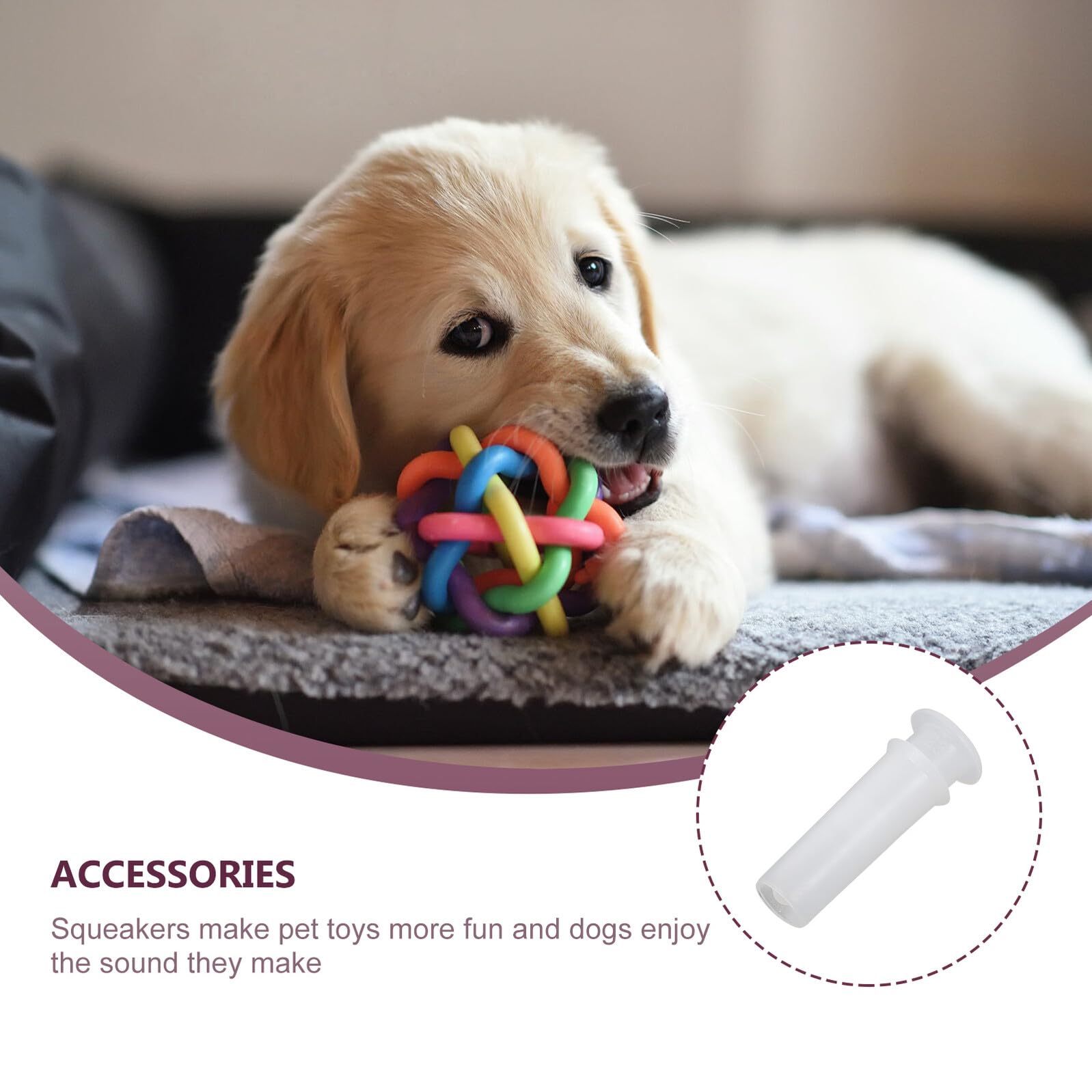Squeaker per Giocattoli 100 Pezzi Plastico Bianco Inserto | Rumore Chiaro e Forte, Accessori Inseribili per Toy, Formato 2, 9cm, Set da 100