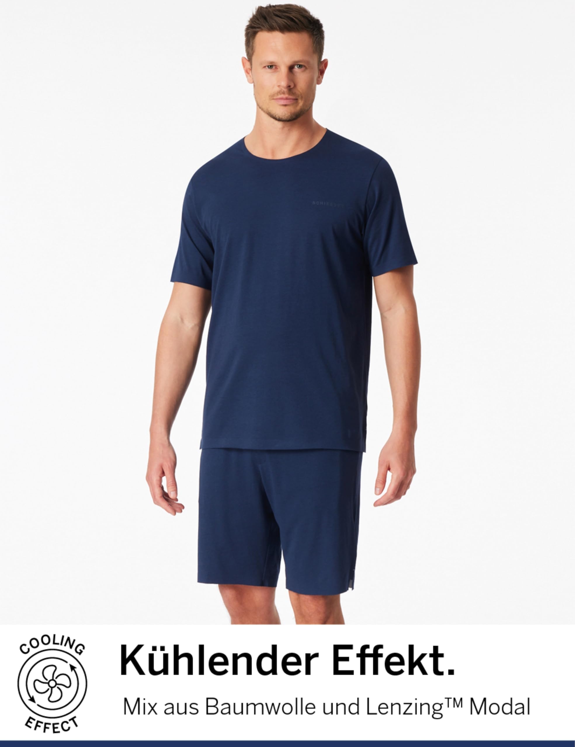 Schiesser Herren Schlafanzug kurz Rundhals - Nightwear Set