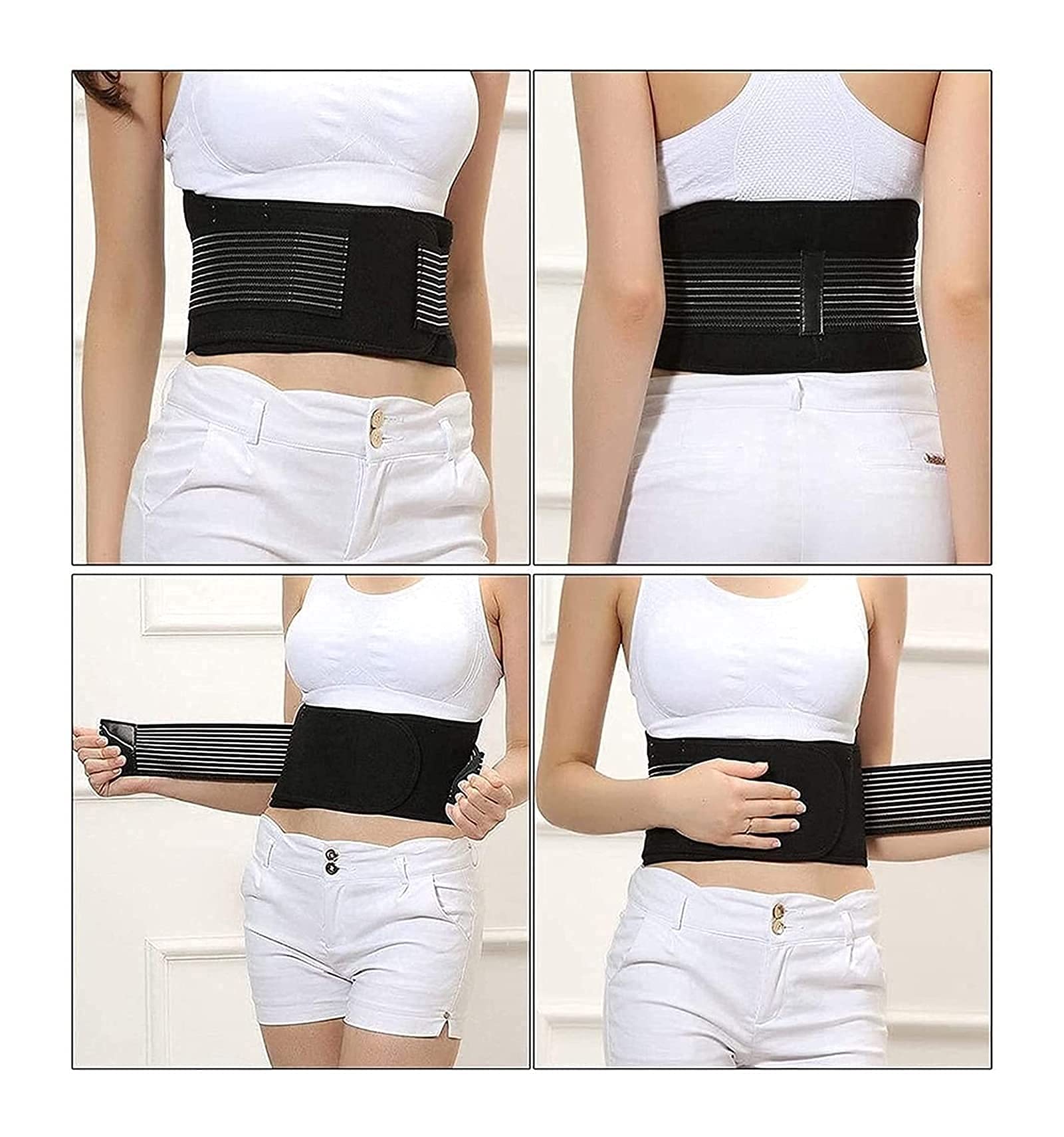 Fuerte Soporte Lumbar para Espalda Baja, Alivio del Dolor, espasmos de Espalda, ciática, Hombres y Mujeres, Levantamiento de Pesas, Cintura, cinturón de Gimnasio para Deportes ()
