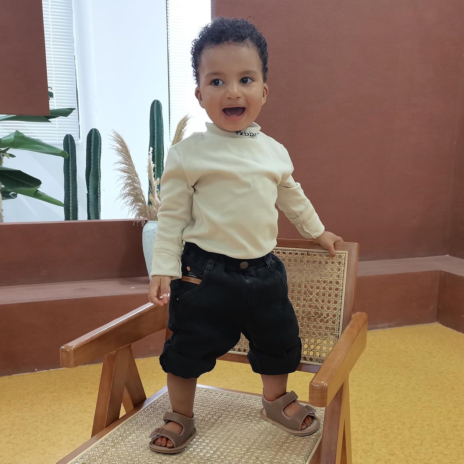 LACOFIA Sandals Baby Boys Girls Shoes First Steps Baby Shoes Summer with Non-Slip Rubber Sole image 2