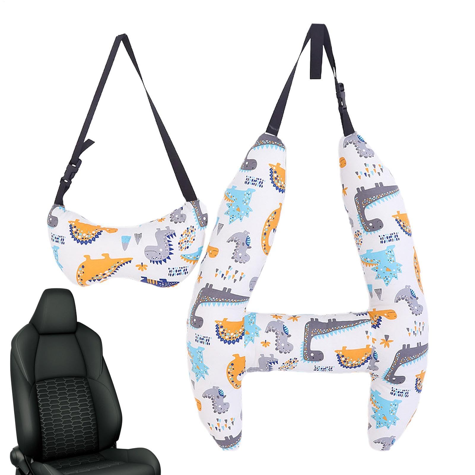 Wsparcie głowy samochodu dla dzieci, miękka poduszka podtrzymująca szyję | do fotelika samochodowego, akcesoria do spania we wnętrzu samochodu, na długie podróże, wycieczki samochodowe