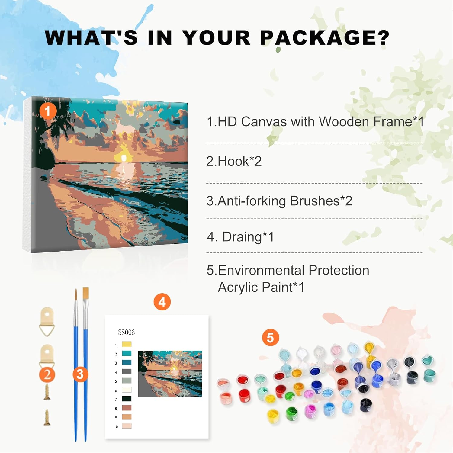 BUTMUOE Paint by Numbers Kit for Adults with Frame, DIY Acrylic Oil Painting Kits for Kids and Adults Beginner on Canvas for Gift Home Wall Decor 10.24 x 14.17 Inch