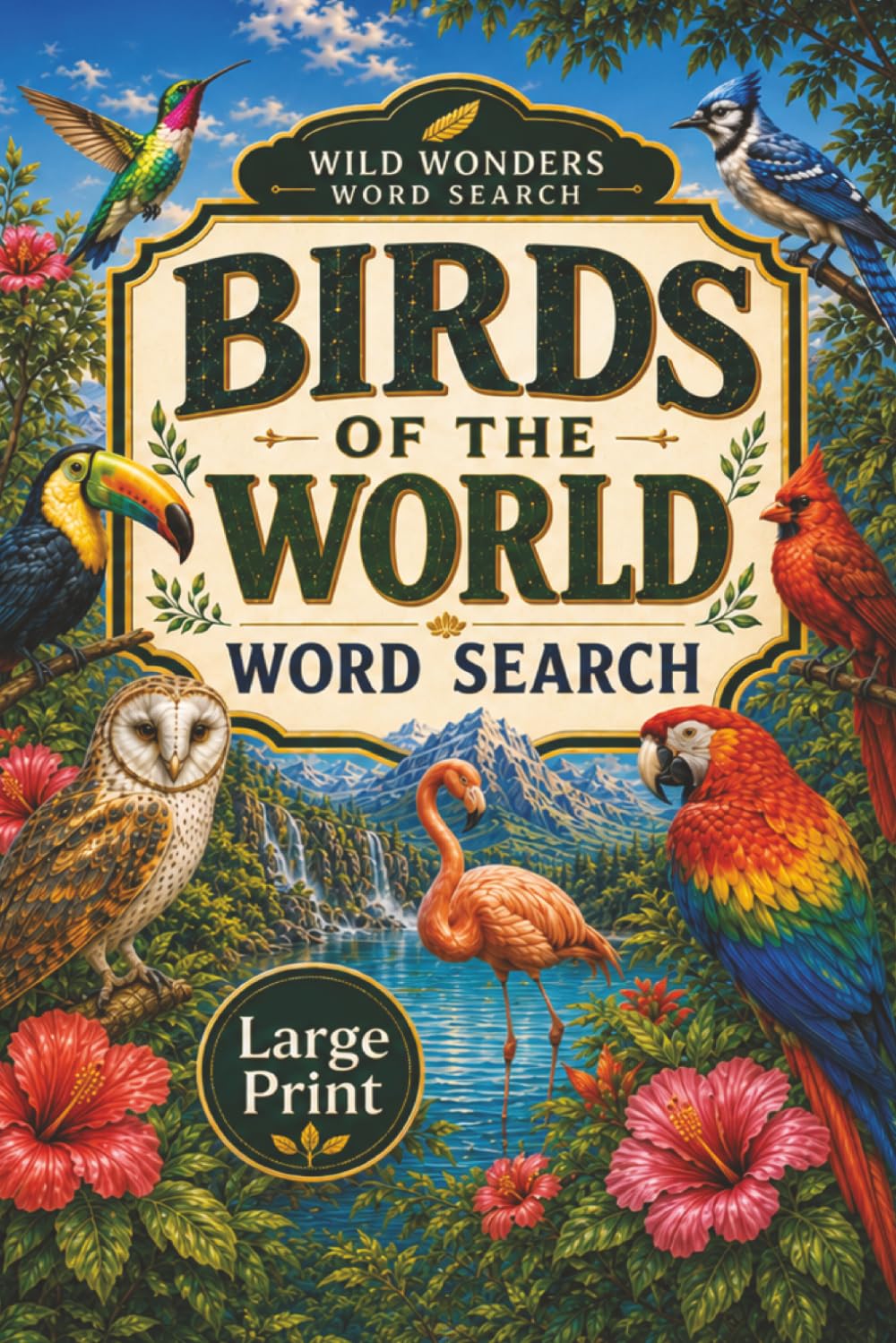 Birds of the world: Word Search Puzzles with Easy-to-Read Print about colorful birds, birds of Prey, Backyard Birds, and Nature and More | 6x9 inches, ... and Relaxation (Wild Wonders Word Search)