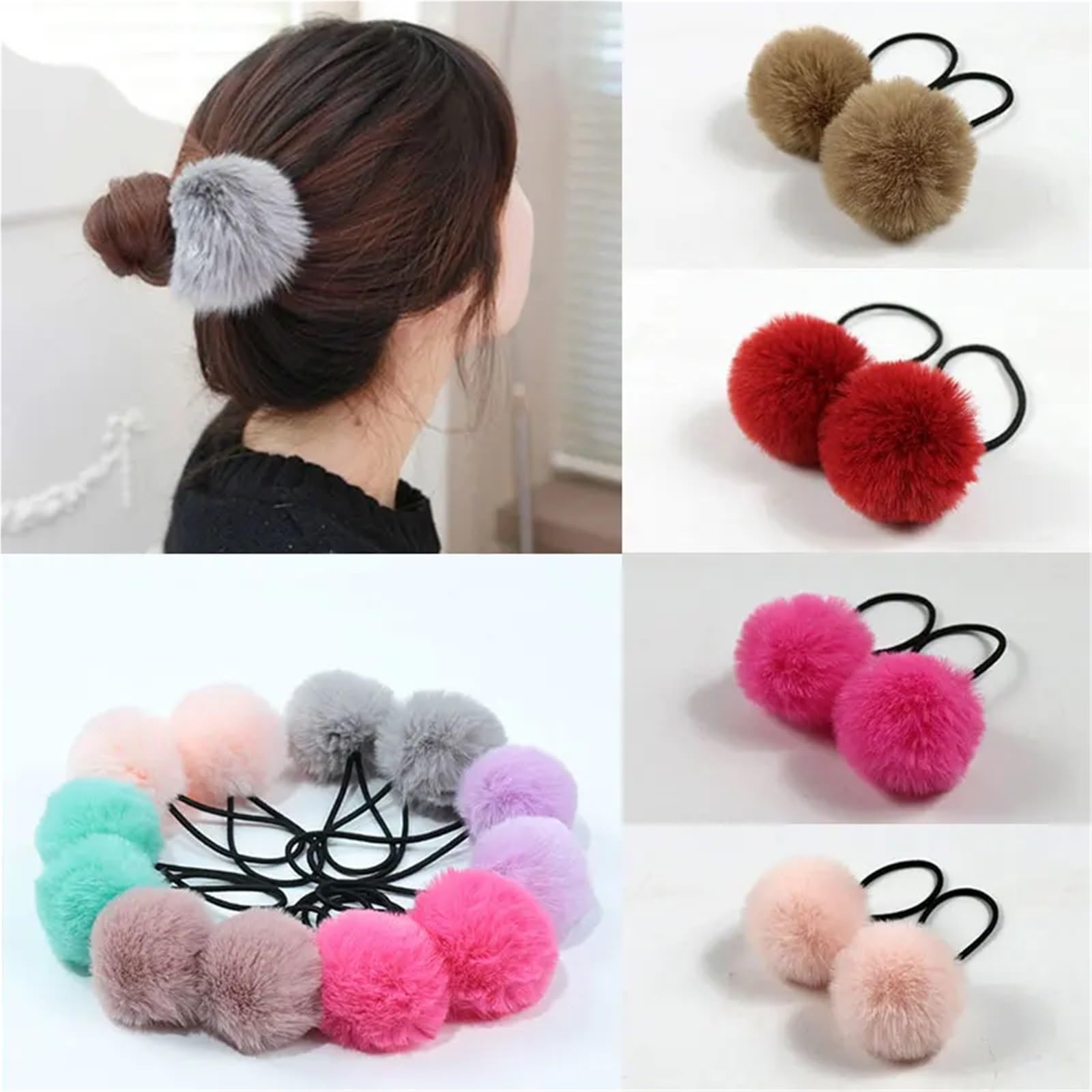100 gomas elásticas para el pelo (E)