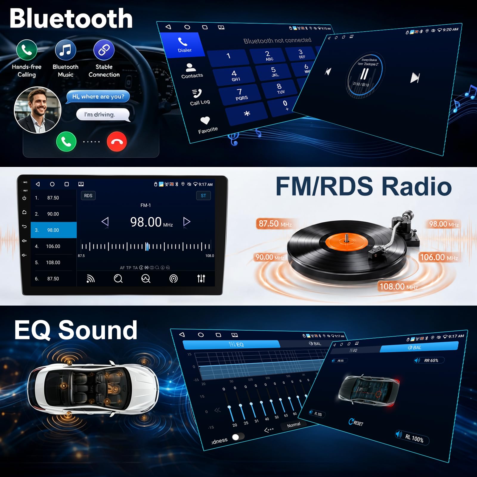 2GB+64GB Autoradio Android per VW Volkswagen Touran Carplay 2003-2010