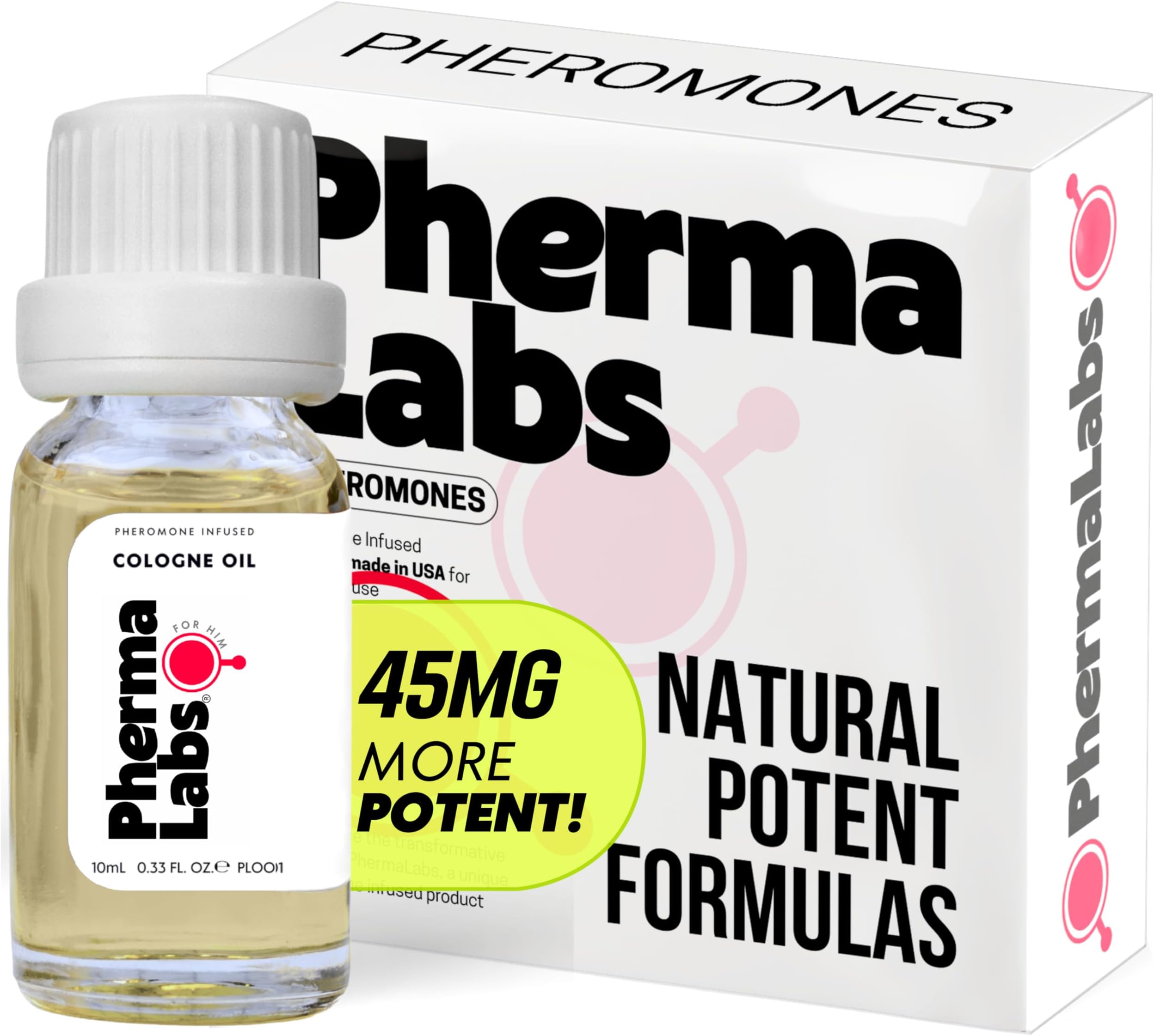 Pheromone Infused Cologne Oil for Him - 10 mL Bottle of Magnetic Charm (Original Scent [45MG])