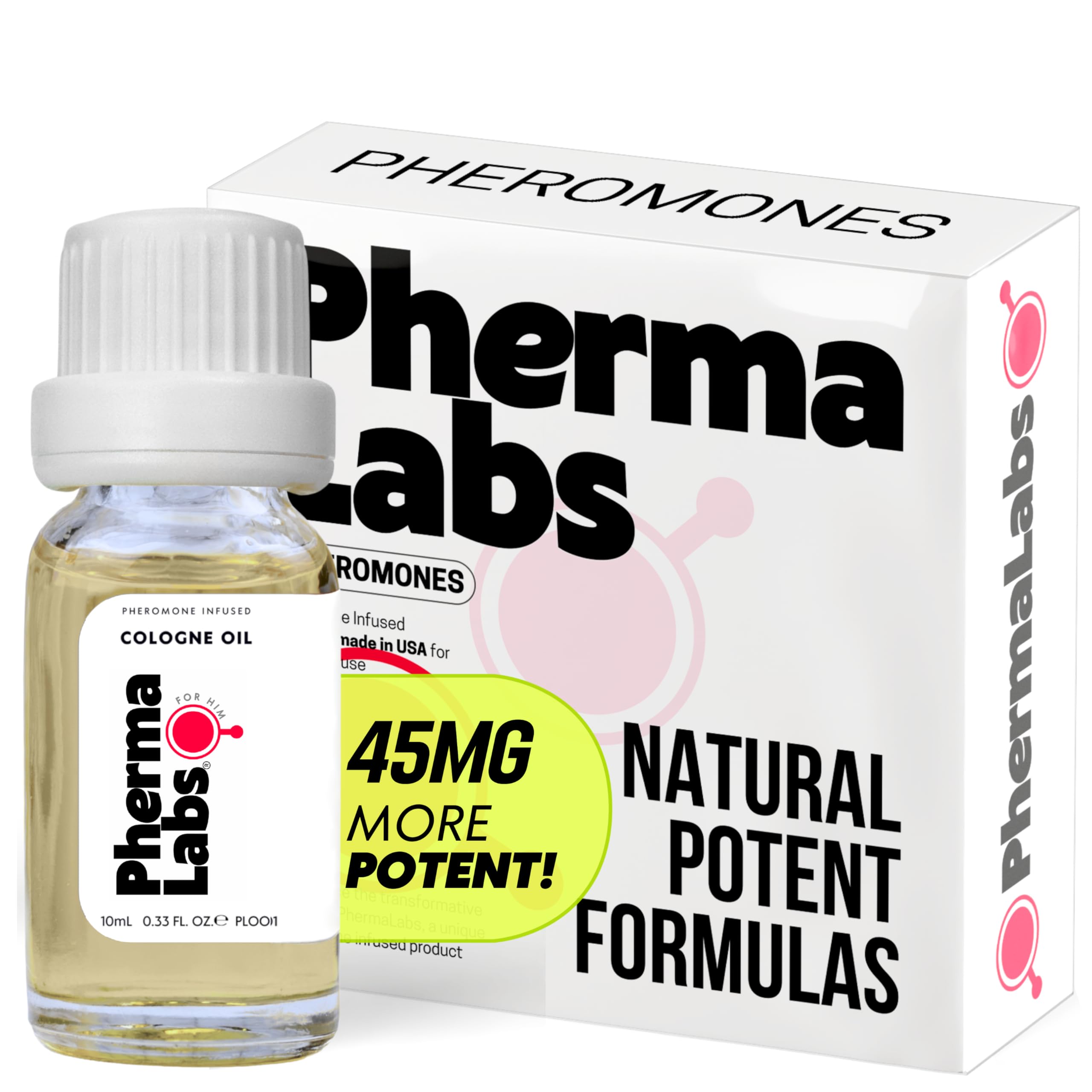 Pheromone Infused Cologne Oil for Him - 10 mL Bottle of Magnetic Charm (Original Scent [45MG])