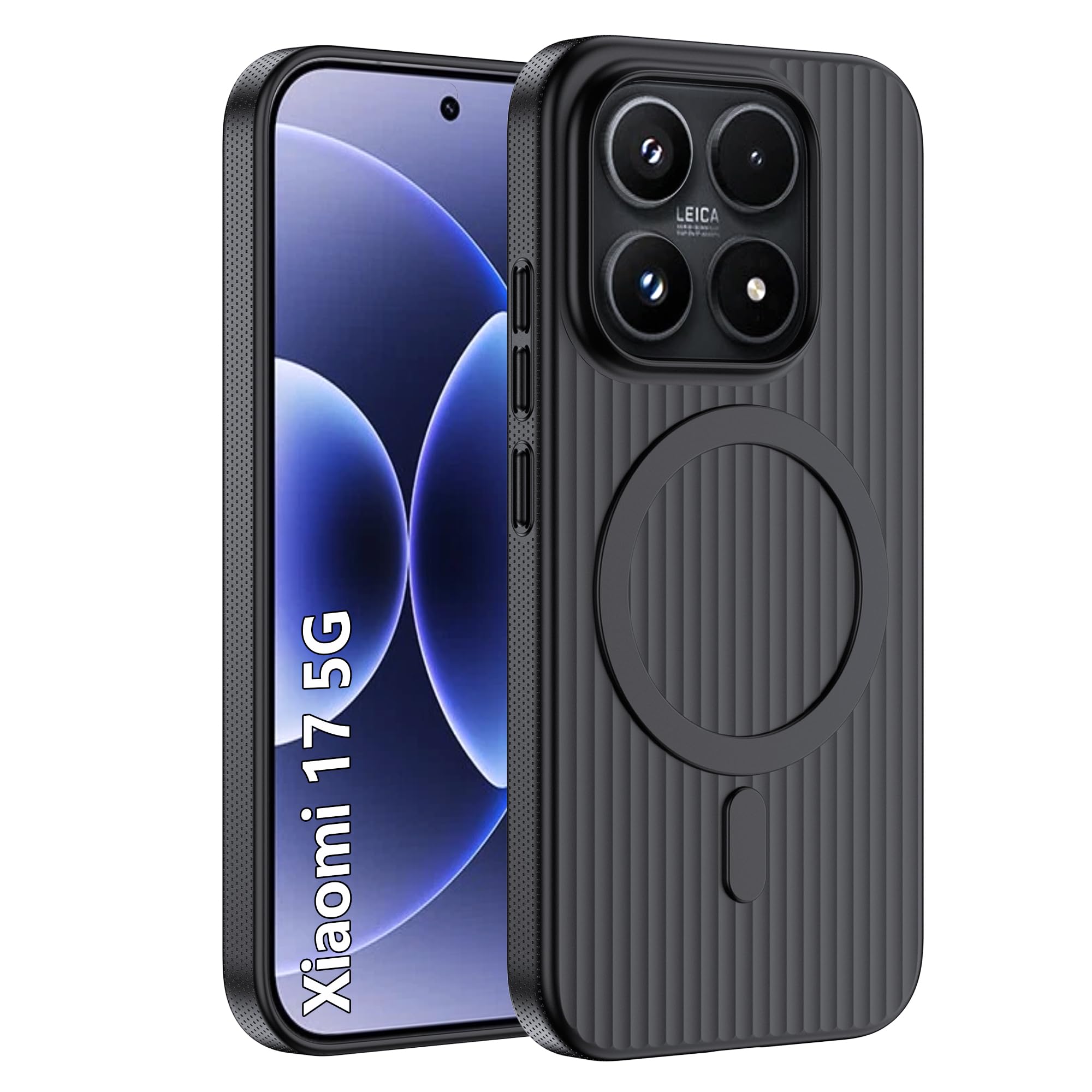 CAUHENYEE Cover per Xiaomi 17 5G con Magnete Integrato, Antiscivolo, Resistente 