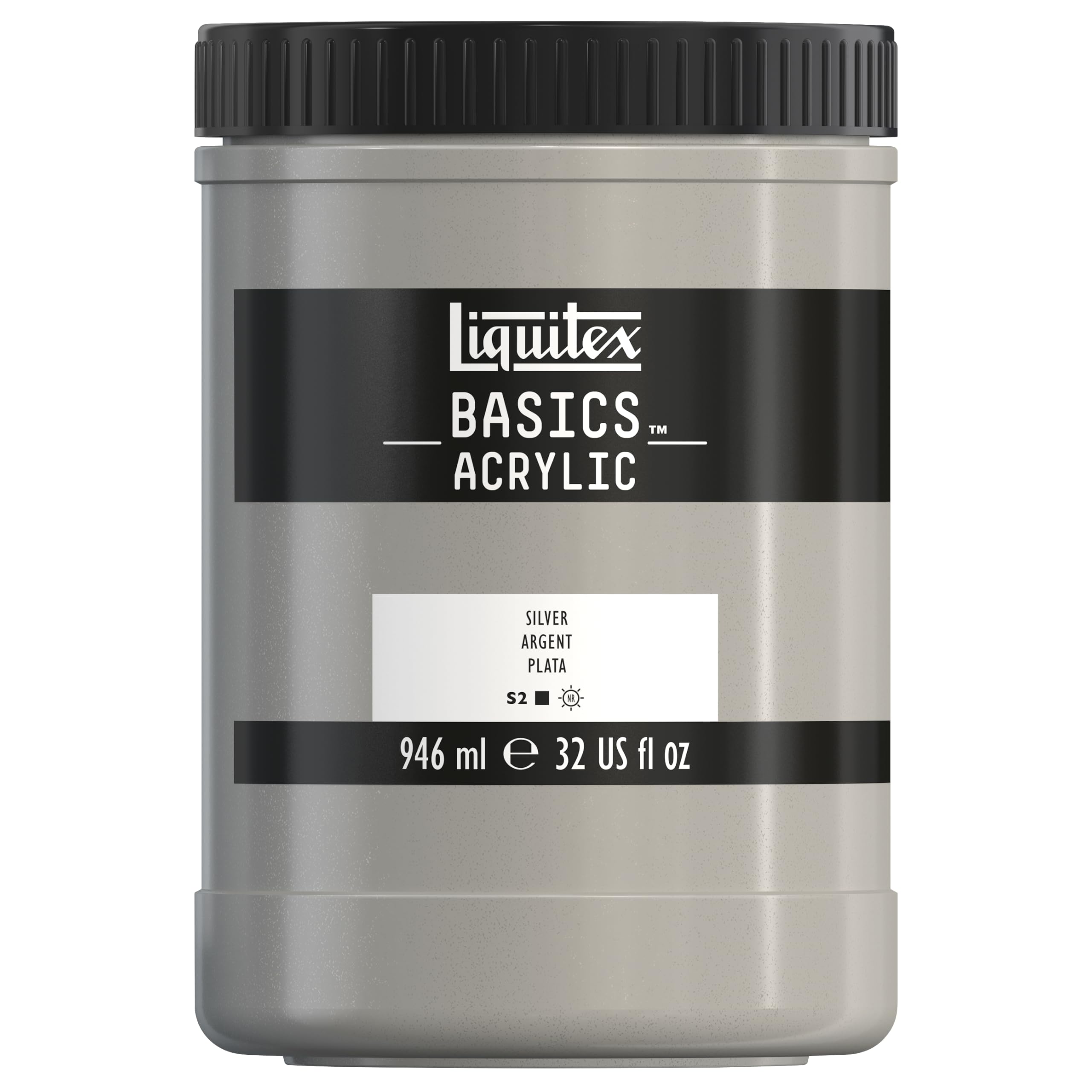 Liquitex Acrylique Basics Tube, Argent, 946 ml