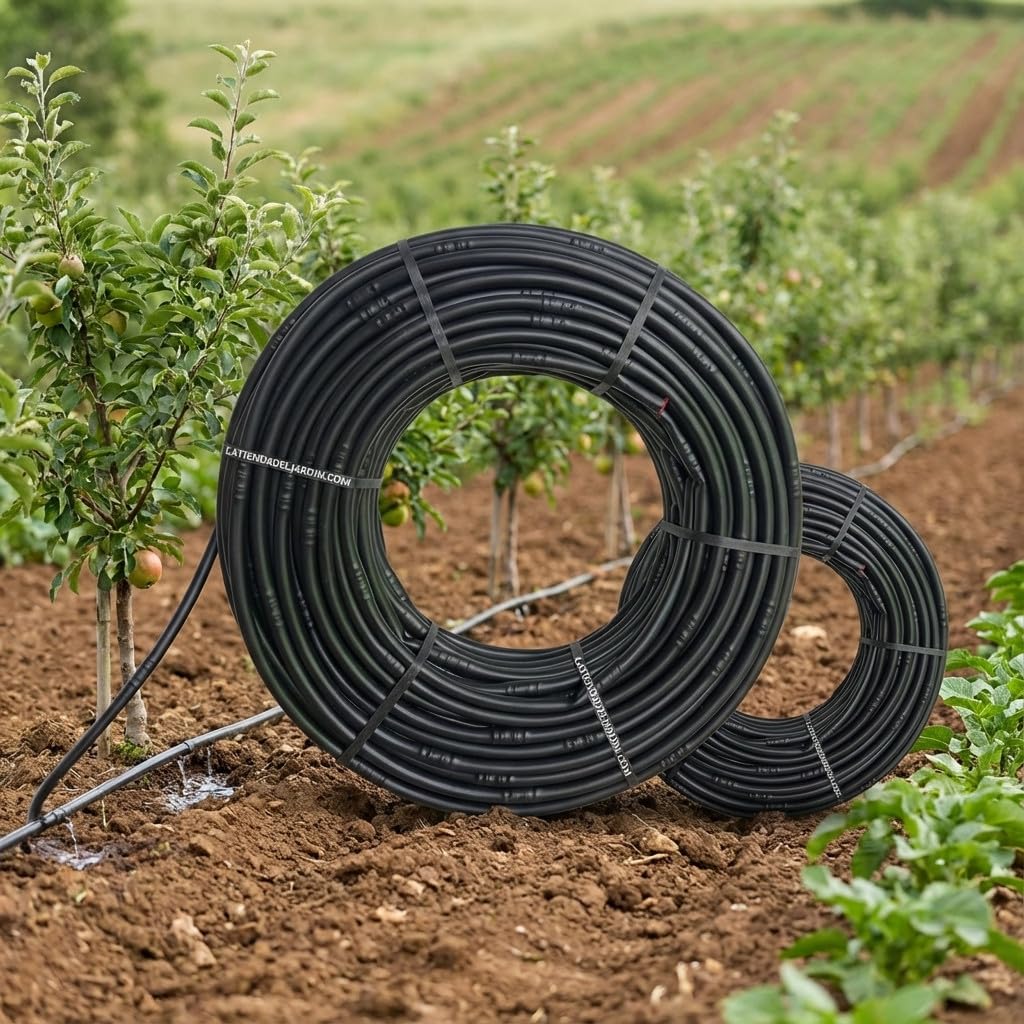 Suinga Tuberia de Riego por Goteo 16 mm | Manguera riego por goteo cada 35 cm, tubo goteo de 400 metros | kit riego por goteo negro para Jardines, Terrazas, Huertos y Macetas