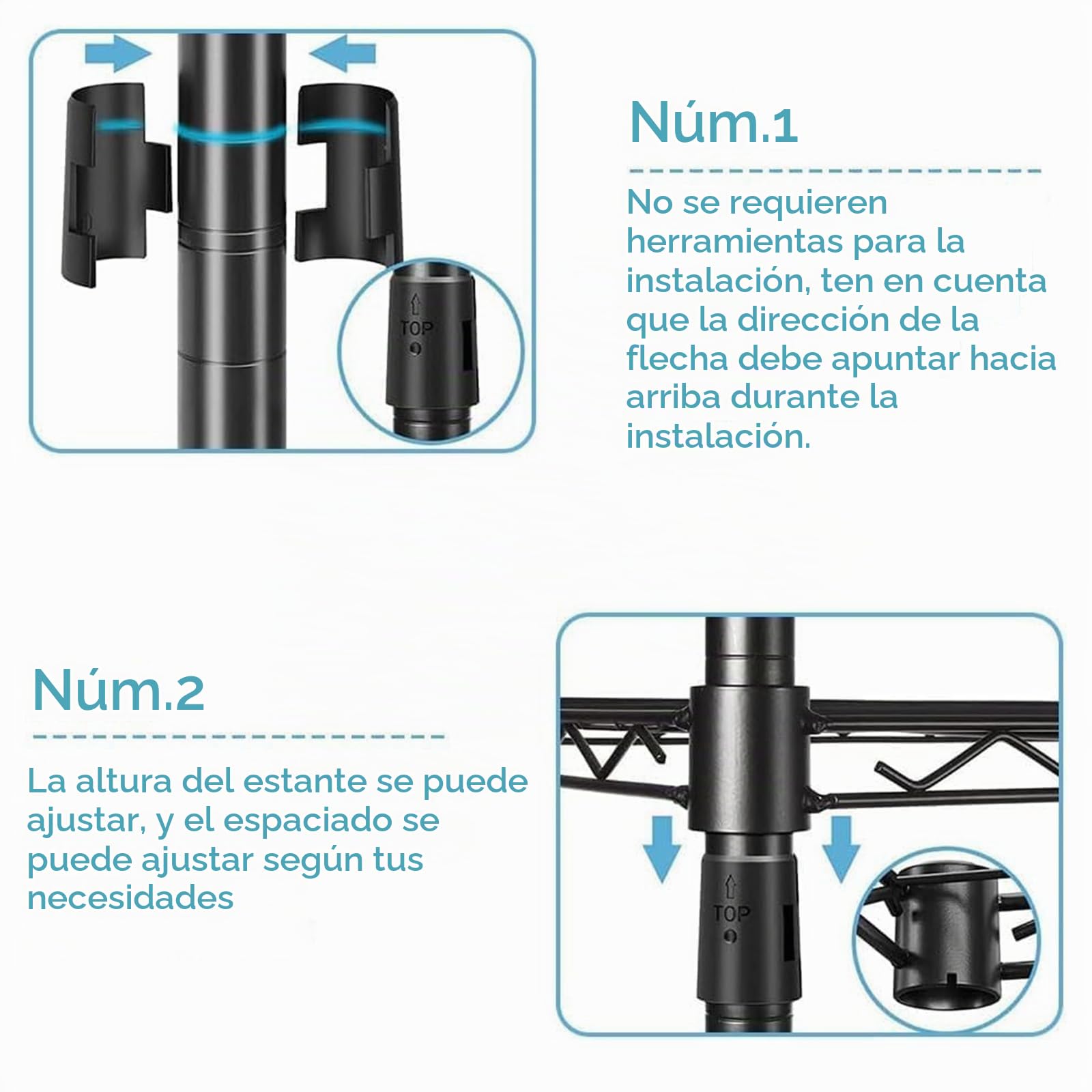 Armario Abierto para Ropa de 4 Baldas, Perchero de Pie | para Dormitorio o Vestidor, Negro, 187 × 90 × 45 cm