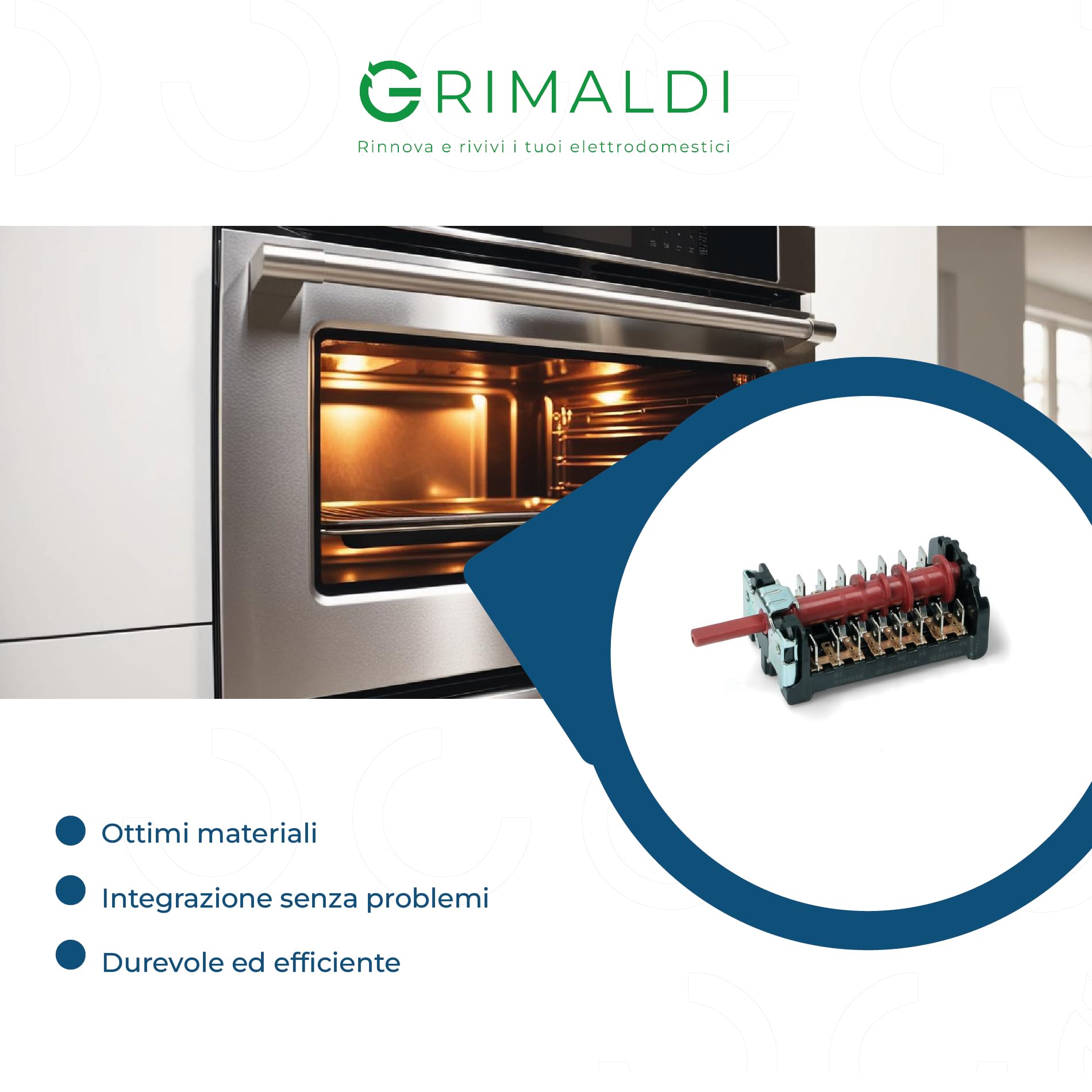 Commutatore GOTTAK 860611 Per Forno Nardi – Selettore Funzioni 5+OFF, Nuovo