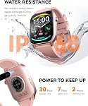 Smart Watch for Women Men- Answer/Make Call, Fitness Step Tracker Watch with Sleep Monitor/Activity Counter/110+ Sport Mode, Smartwatch for Andriod iPhone iOS Compatible (Modern, Pink, 1.83)