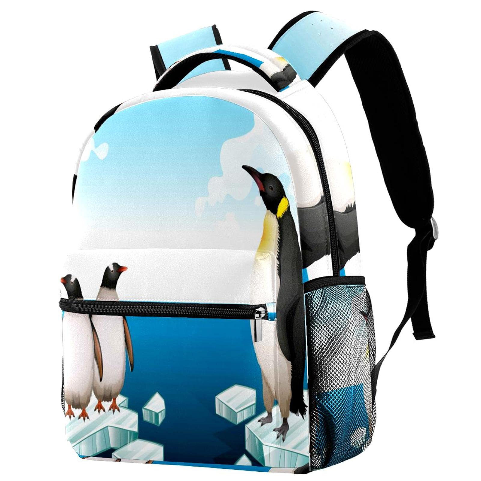 Sac à dos ordinateur portable motifs pingouins voyage avec compartiment PC - 7