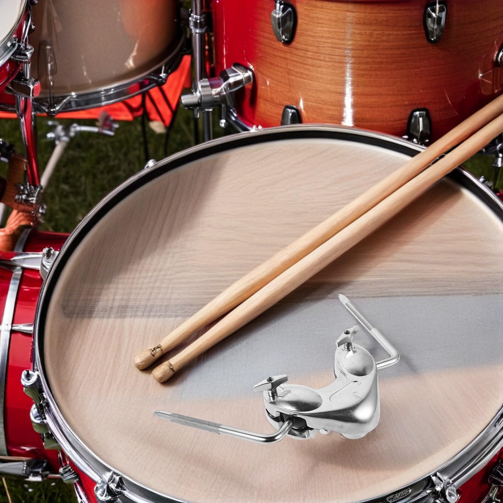 Metalowy Podwójny Uchwyt Ramienia Mocującego Tom Regulowany Stojak Perkusyjny Do Zestawów Bębnów Stabilny Uchwyt Do Tom Drum Bracket Akcesoria