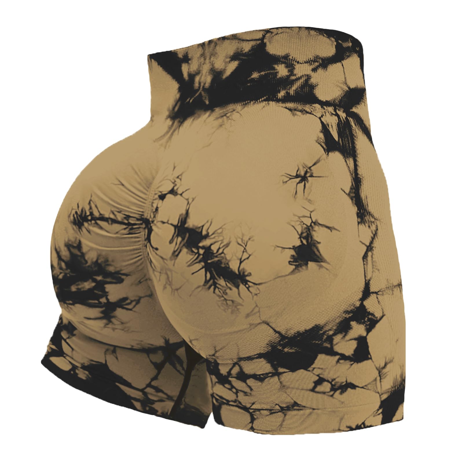 Rugkey Seamless Shorts for Women High Waist Tie Dye Workout Yoga Gym Scrunch Butt Lifting Cycling Biker Shorts