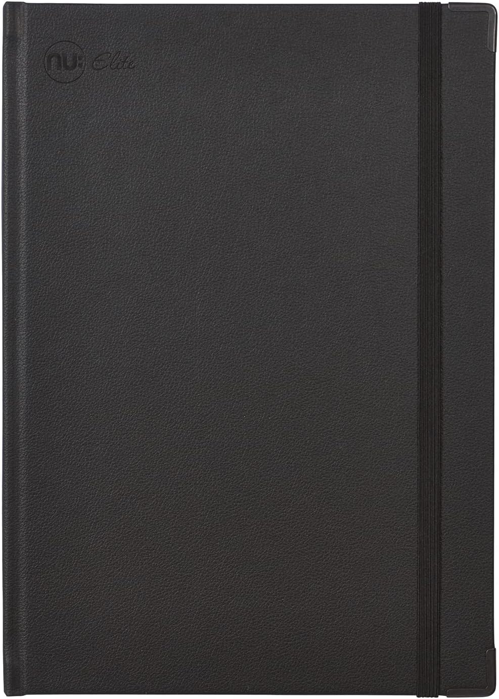 NU: Notebooks - Elite Prestige Range - Casebound Journal Notebook - A4 Notebook - Hardback Notebook - Stationery Notebooks - Black Journal - 120 Pages