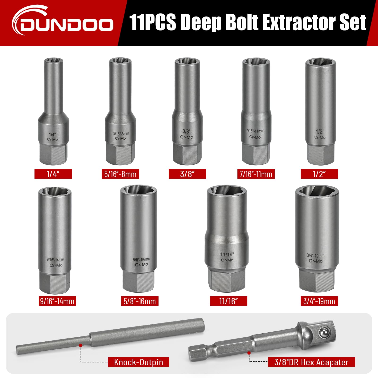 Snapklik.com : 11pcs Bolt Extractor Kit, Stripped Bolt Extractor Set ...