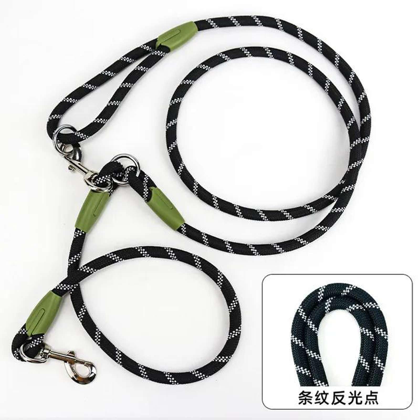 Correas de Nailon Reflectantes Cadena de Perros para Perros domésticos Correas de Cuerda de tracción para Correr Perro Que Camina Cadena de Cuerda de Manos Libres