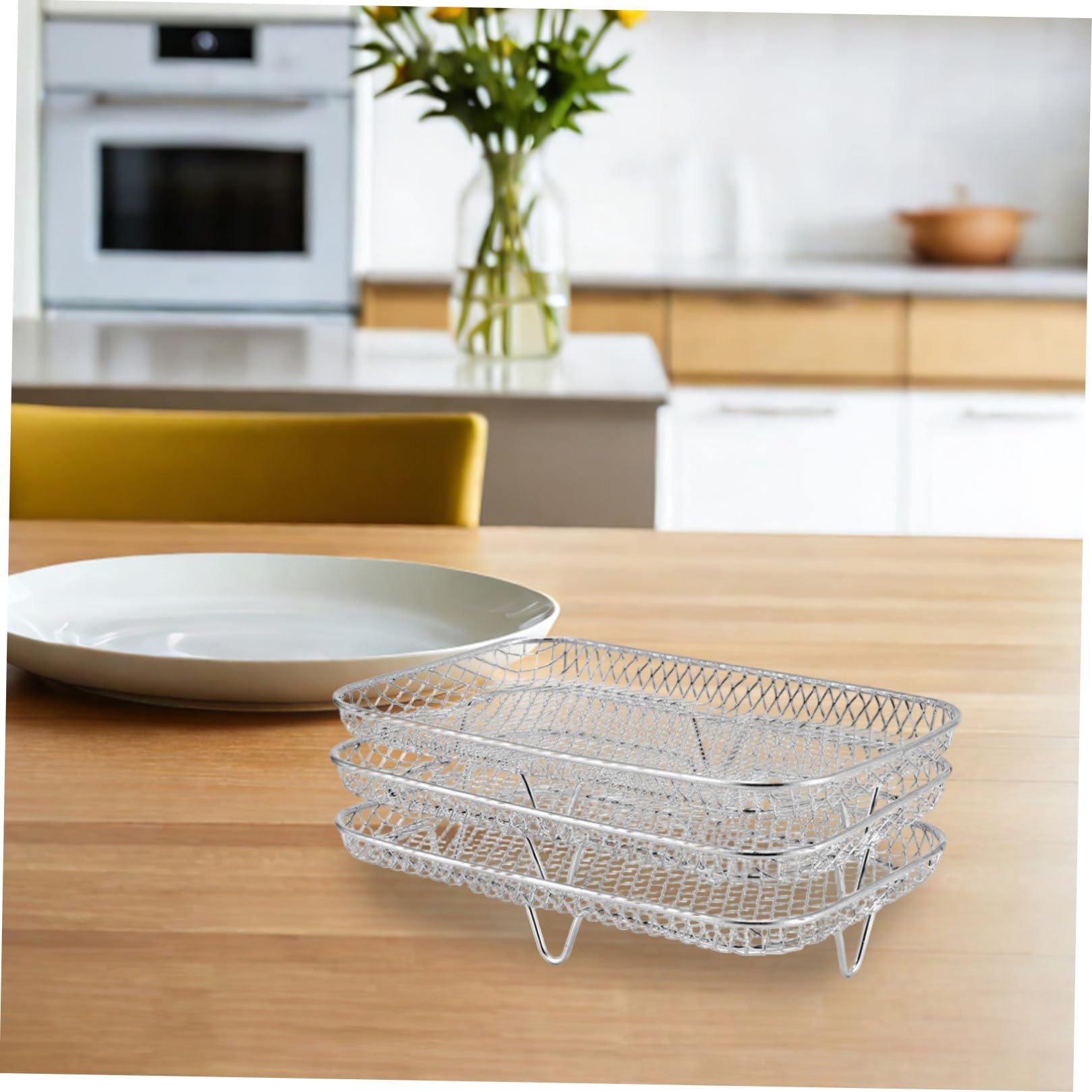 Accessorio per Friggitrice ad Aria a 3 Livelli in Acciaio Inox