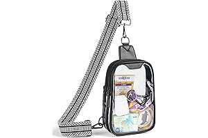 DOUBLE ZIPPER Clear Crossbody Sling Bag Stadium Approved Fanny Pack