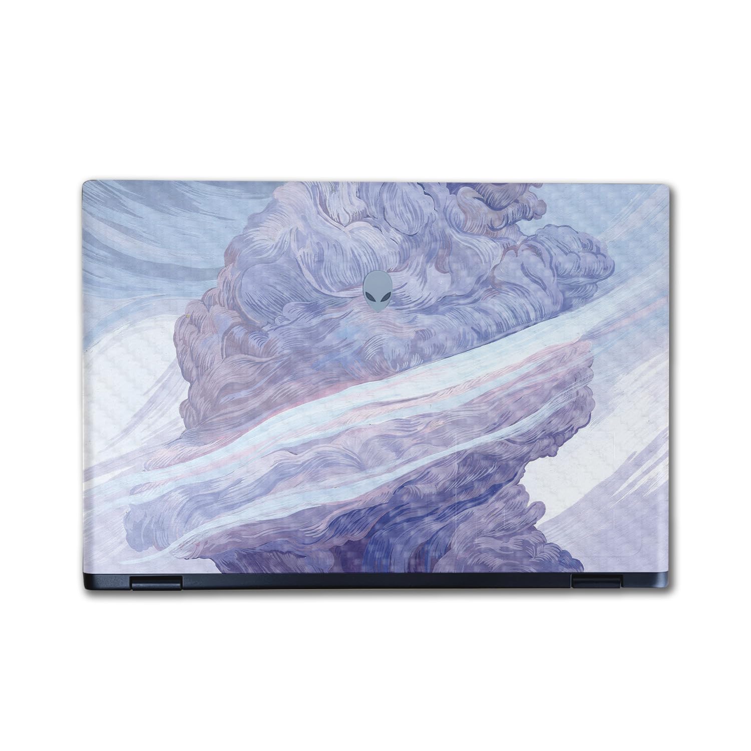 Carbon Fiber Laptop Skin Compatible with Alienware M16 R2 (2024) - Whirlwind - Premium 3M Vinyl Protective Wrap Decal Cover - Easy to Apply | Crafted in The USA by MightySkins
