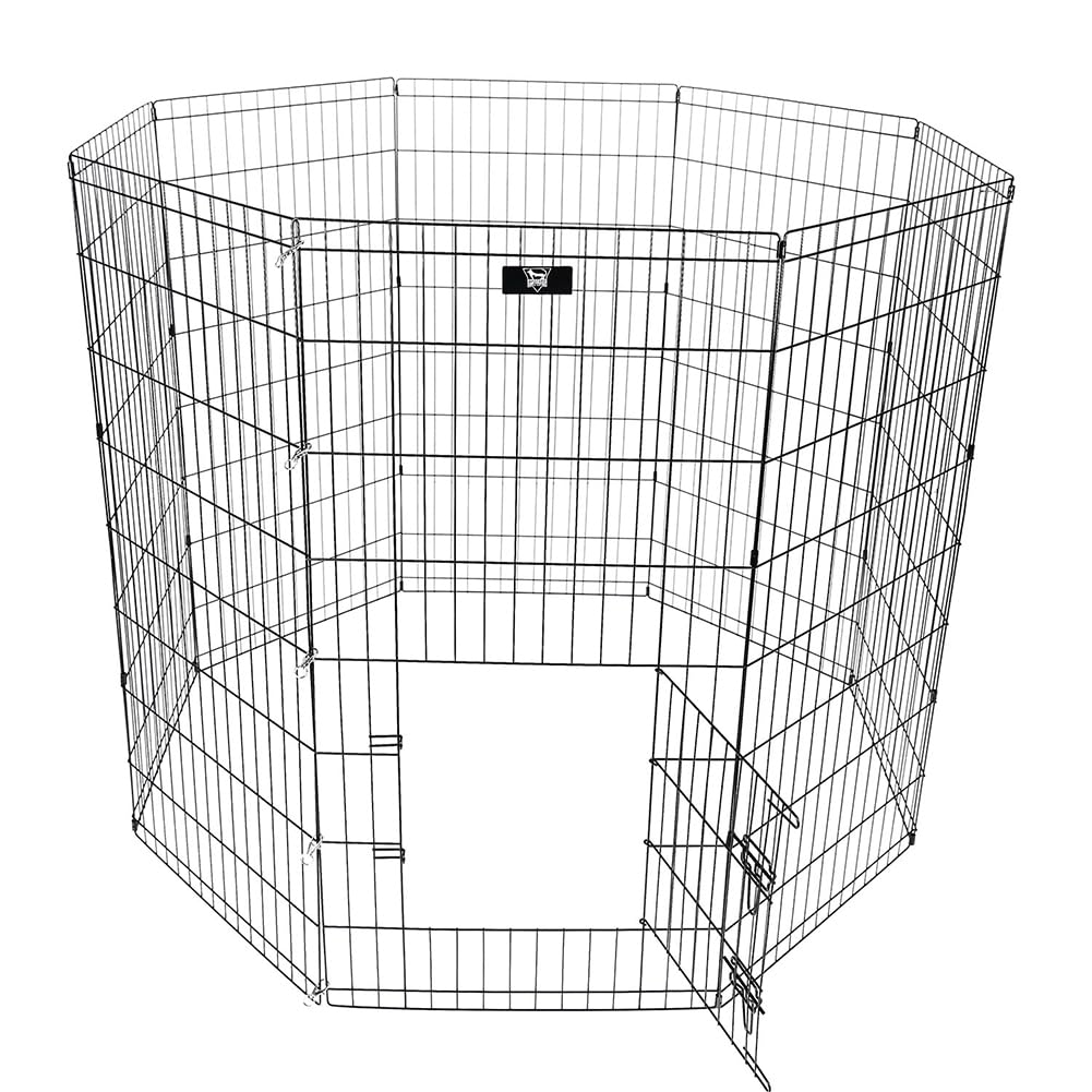 United Freilaufgehege - Faltbares Metallgehege in versch. Größen erhältlich - geeignet für Hunde, Kaninchen, Hamster - individuell formbar, einfacher Aufbau ohne Werkzeug (122 x 61 cm)