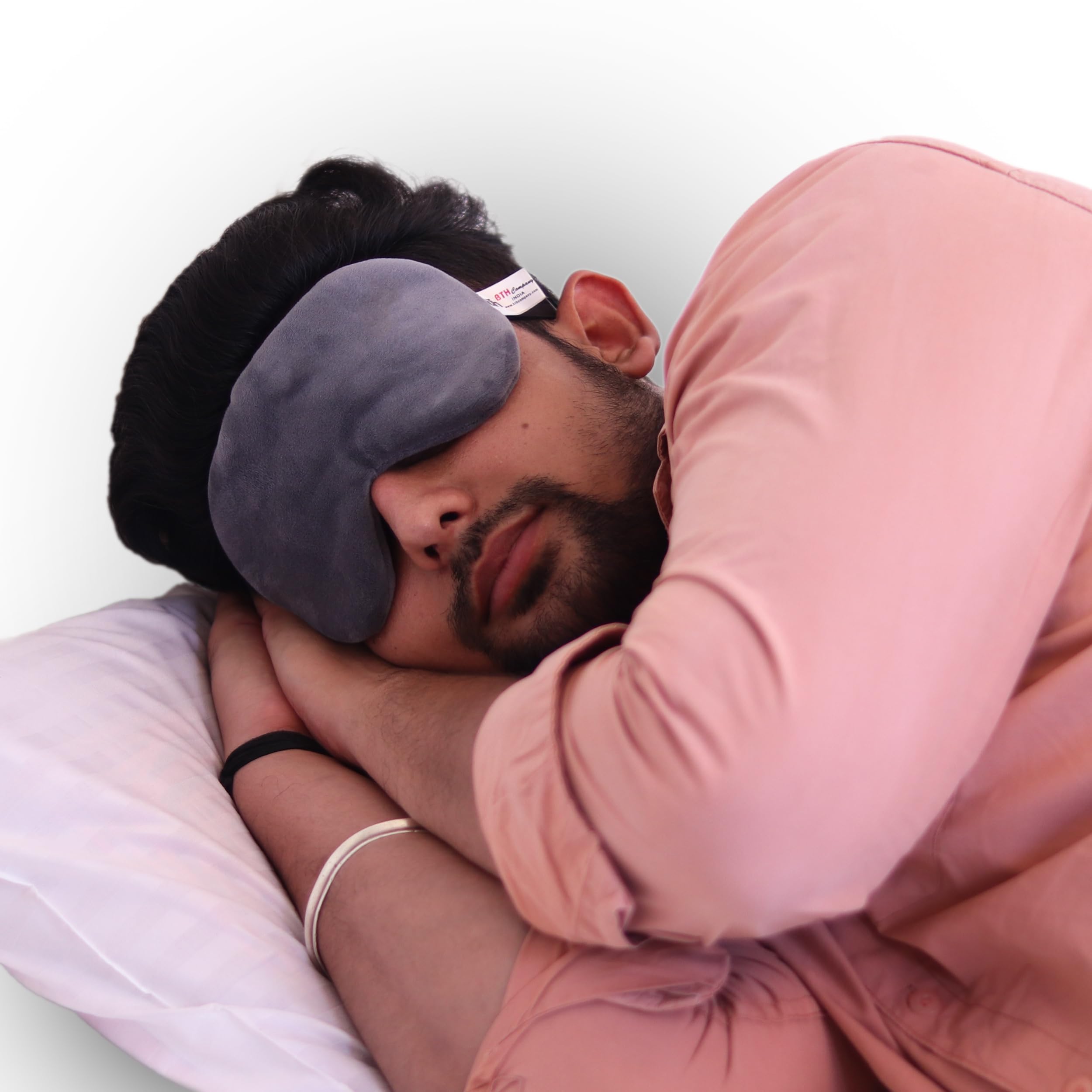BTH Company Super Soft Adjustable Sleeping Eye Mask - Super Soft & Smooth - Dark grey - Ideal for Women, Men, Old Ages, and Kids - The Comfortable Blindfold for a Restful Sleep-image-26