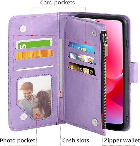 Miniatura 3 de Asuwish Funda de teléfono para Motorola Moto G Power 2022MotoG Play 2023G Pure 2021 con protector de pantalla de vidrio templado y tarjetero para