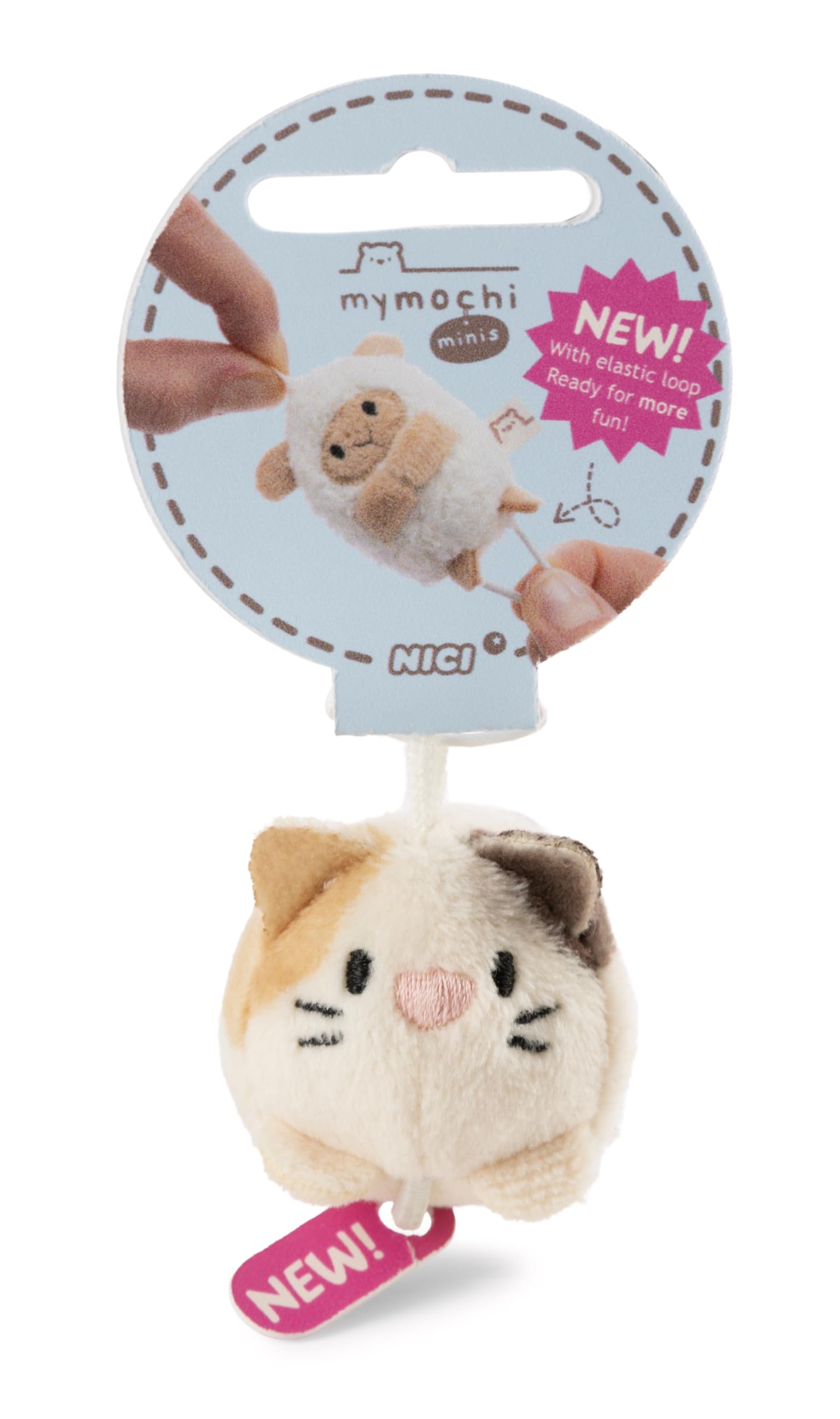 NICI 62377 Cuddly Toy, Cat Angy, 5 cm, Beige, Soft Plush Toy, Cute Stuffed Toy for Cuddling and Playing, Great Gift Idea for Children and Adults
