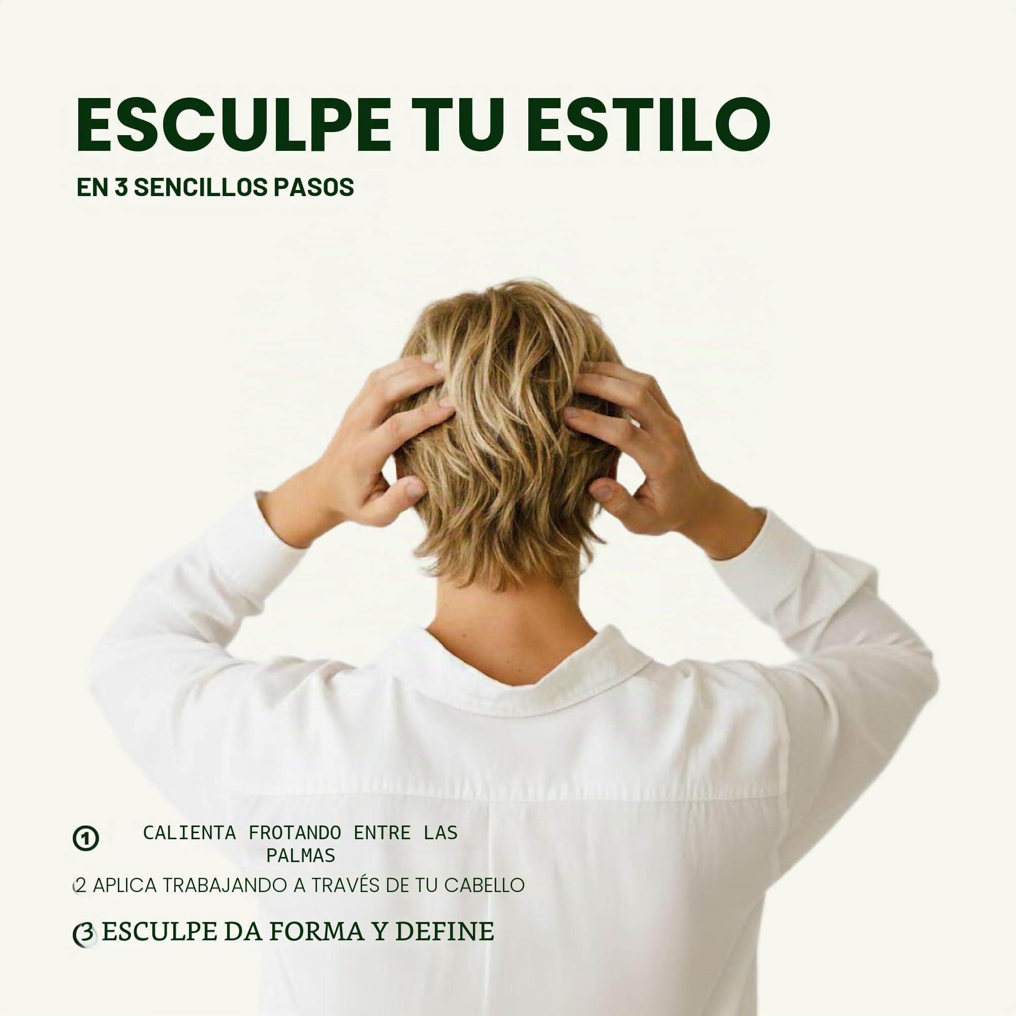 Scandinavian Biolabs Firm Hybrid Clay 90 ml fijación fuerte acabado semimate textura volumen fórmula vegetal soluble en agua