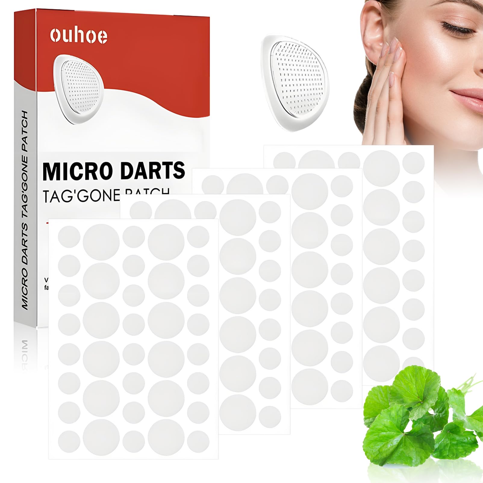 144 cerotti per brufoli idrocolloide, set di toppe per brufoli e assorbenti, adatti per tutti i tipi di pelle, Blusoms Microdarts Tag'Gone Patch