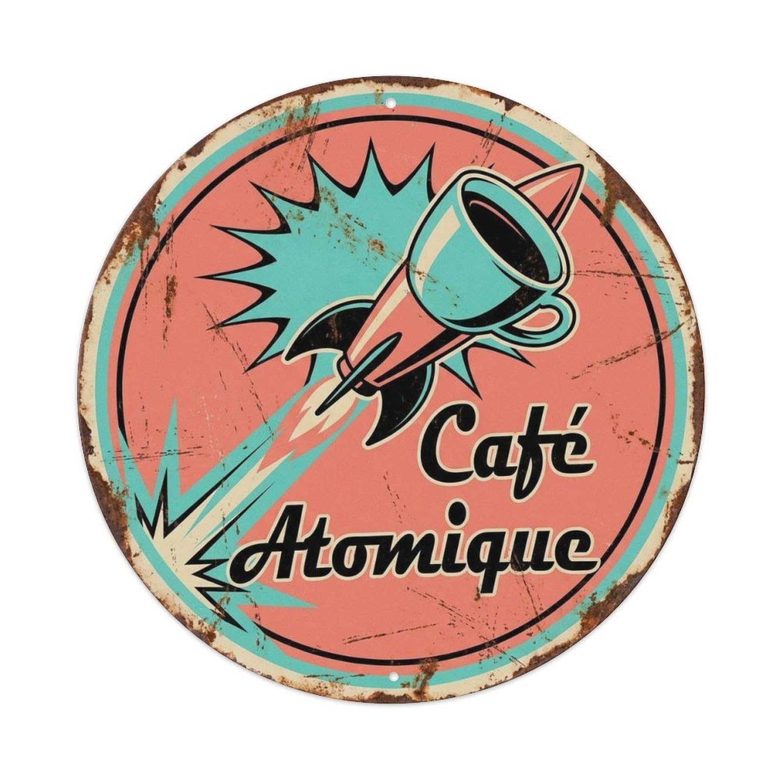 Still Cafe Life Cappuccino Bistro Coffeehouse Classic Metal Tin Sign Plaque Wall Decor for Cafe, Man Cave, Club Bar, Office, Home Garden Round Metal Poster 8x8Inch