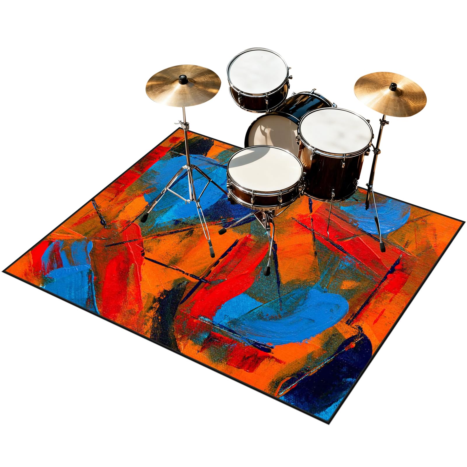 Drum Tappeto Batteria Acustica Tappeto a Tamburo Insonorizzato Tappetino per Batteria e Percussioni Tappeto Batteria in Strumenti Musicali per Batteria Elettronica Grancassa Rullante 230 x 200 cm