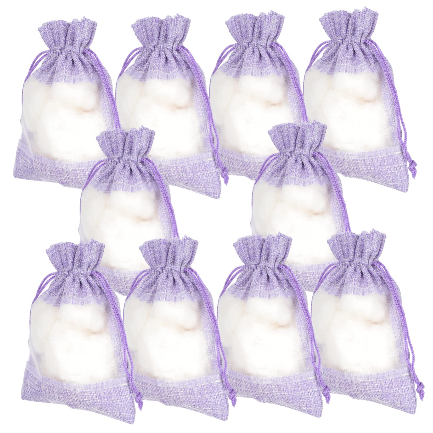 GRIRIW 10pcs Lavender Sachet Bags Drawstring Empty Fragrance Pouches Scented Sachet Pouches for Wardrobe