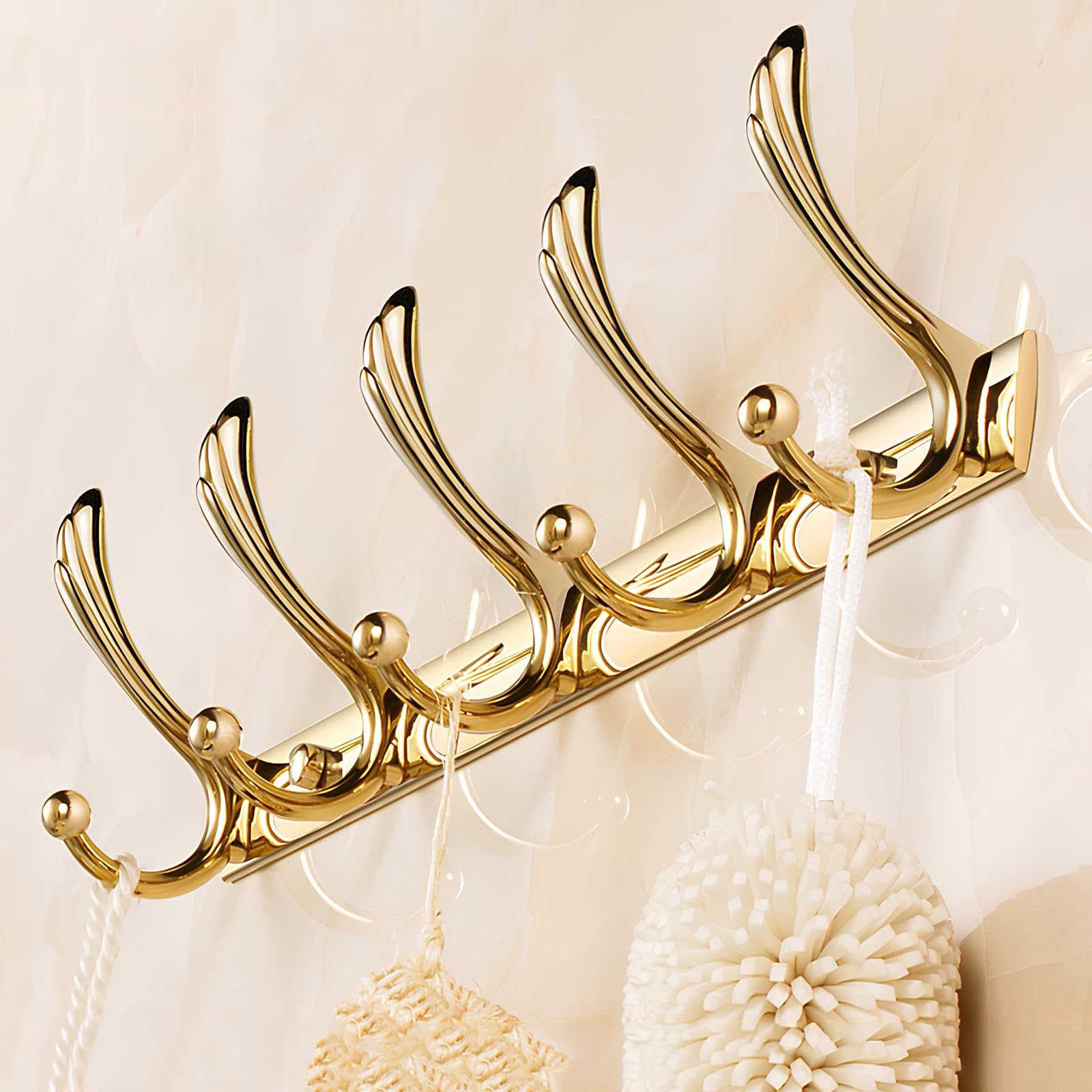 Ltsrll Gold Industrial Waterproof Coat Racks Bathroom Towel Hanger