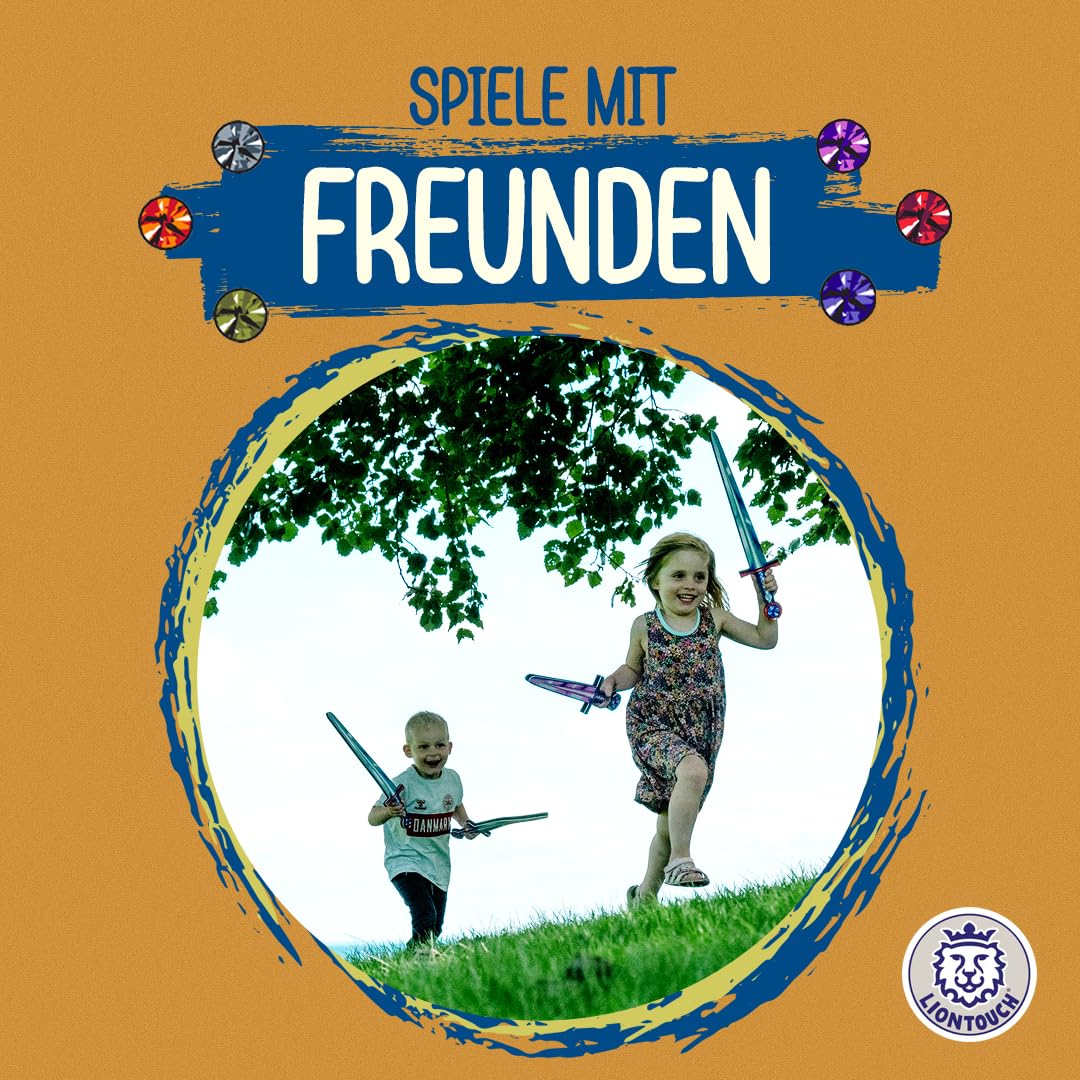 Liontouch - Ritterschwert-Set, 6er-Pack | Schaumstoffspielzeug für Jungen & Mädchen ab 3 Jahren | Mittelalterliche Spielschwerter für Rollenspiele | Sicheres Waffen- & Kostümzubehör für Verkleidung