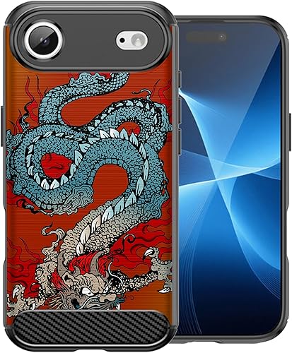 Miniatura 16 de CasesOnDeck Case Compatible with [Apple iPhone 17 Air/iPhone 17 Air Case] Pictorial Patterned TPU Design Case Flexible Slim and Elegant (Pink Retro