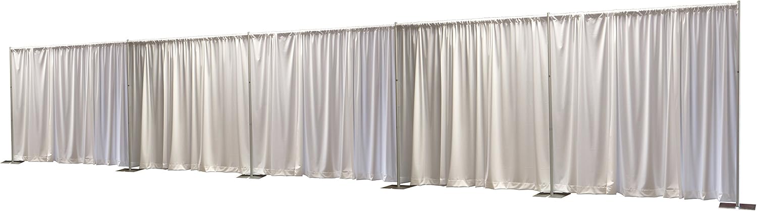 8 ft tall fixed height collapsible pipe and drape backdrop kit