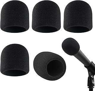 10 Pcs Foam Mic Cover Microphone Foam Cover, Thick Handheld Microphone Windscreen to Reduce Wind Noises,Blocks Out Plosives Microphone Pop Foam Mic Filter for Wireless Microphones KTV Stage Device