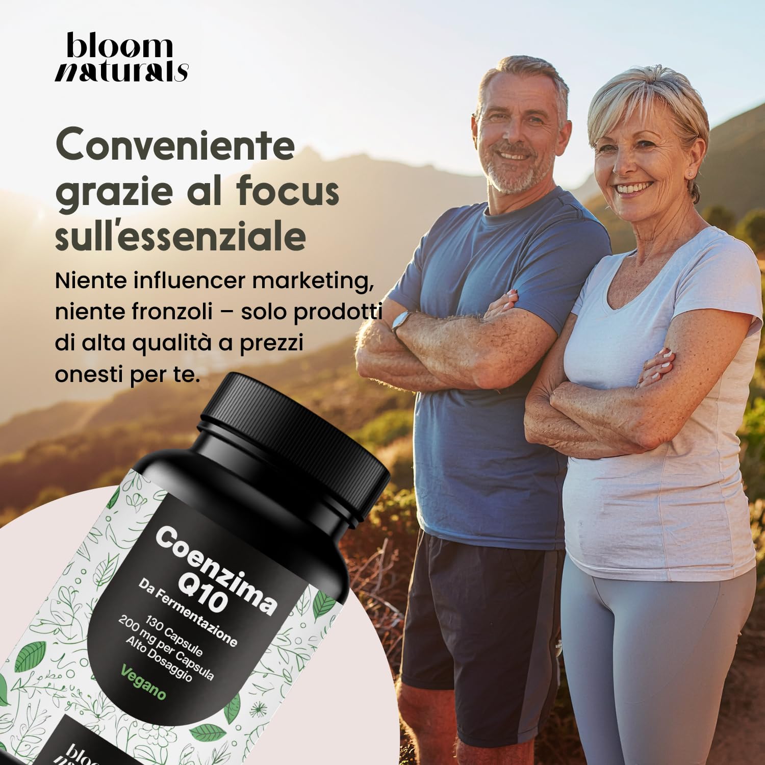 Coenzima Q10 Integratore – 130 Capsule – 200 mg per Capsula – Q10 Coenzima da Fermentazione – Vegano – Prodotto in Germania – Integratore Alimentare - Coq10 200mg Testato in Laboratorio
