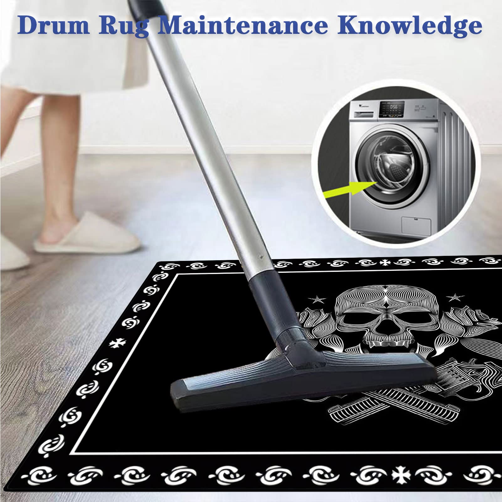 EYZO Drum Teppich Schlagzeug Teppich Trommel Schallschutz Teppich Schalldicht Matte für E Drum Schlagzeug Elektronisch Snare Teppich Snare Drum Musikinstrumente rutschfeste Teppiche, 160CMx120CM