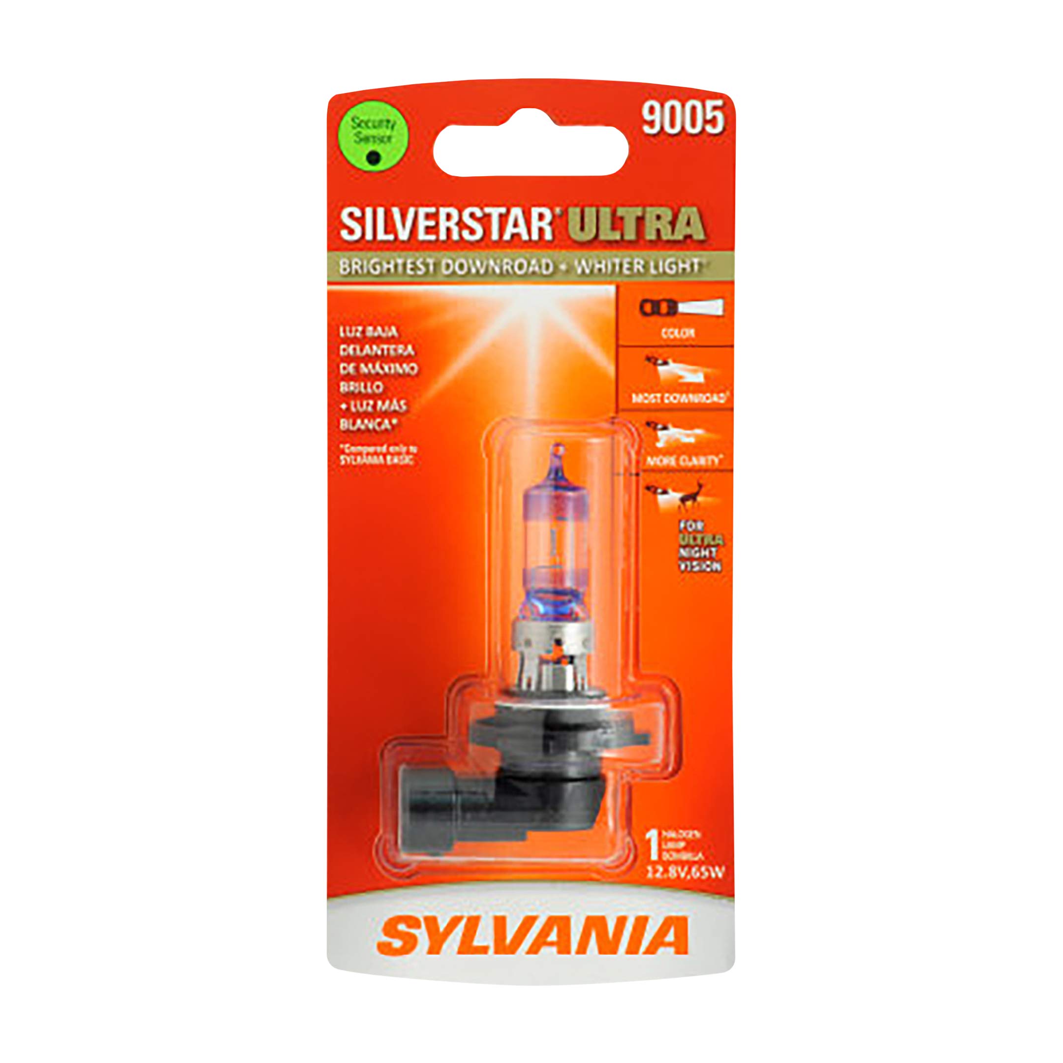 (Contains 1 Bulb) SYLVANIA 9005 SilverStar Ultra High Performance Halogen Headlight Bulb,