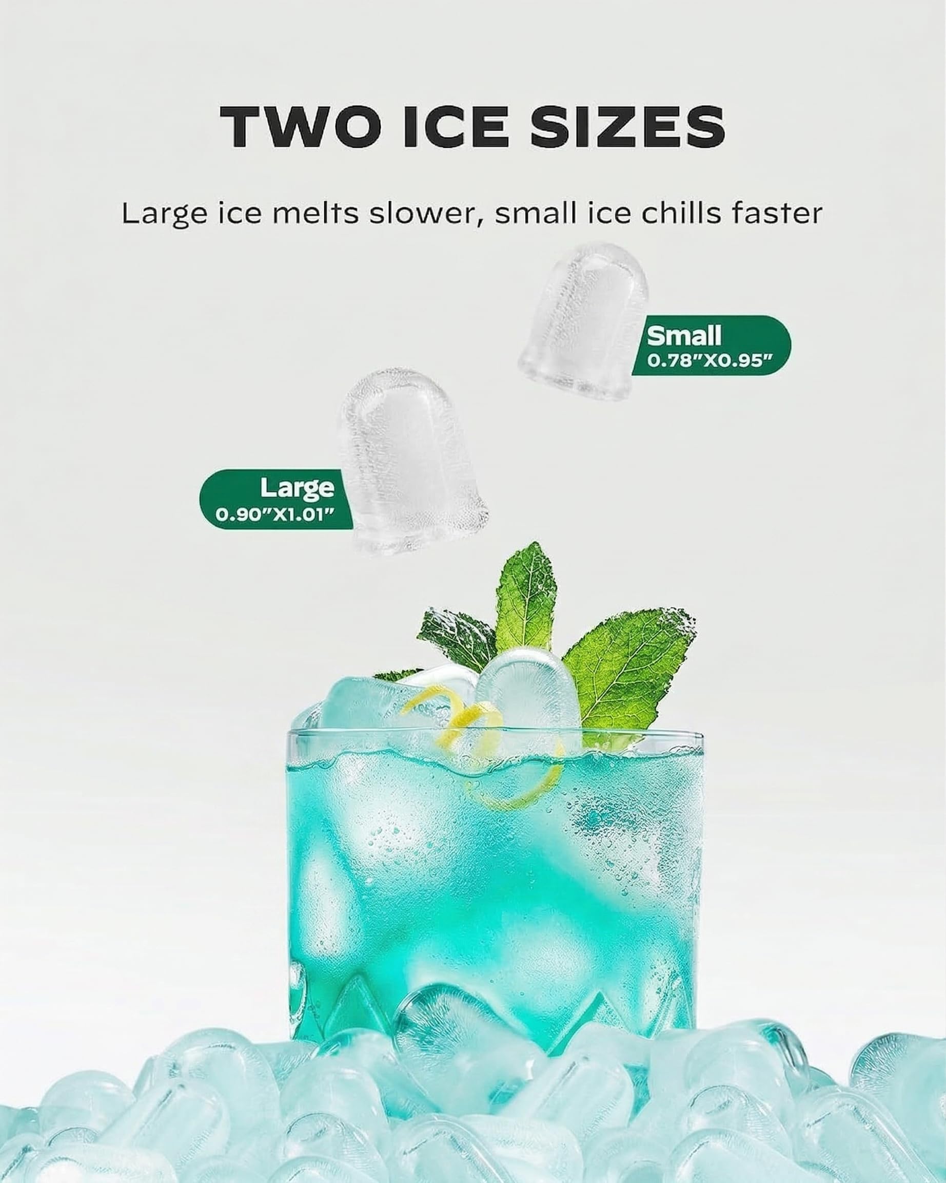 Silonn Countertop Ice Maker, 26 lbs/Day Fast Ice in 6 Mins, Compact Self-Cleaning Ice Machine for Home, Kitchen, Office & Parties, Black on Fridge.com