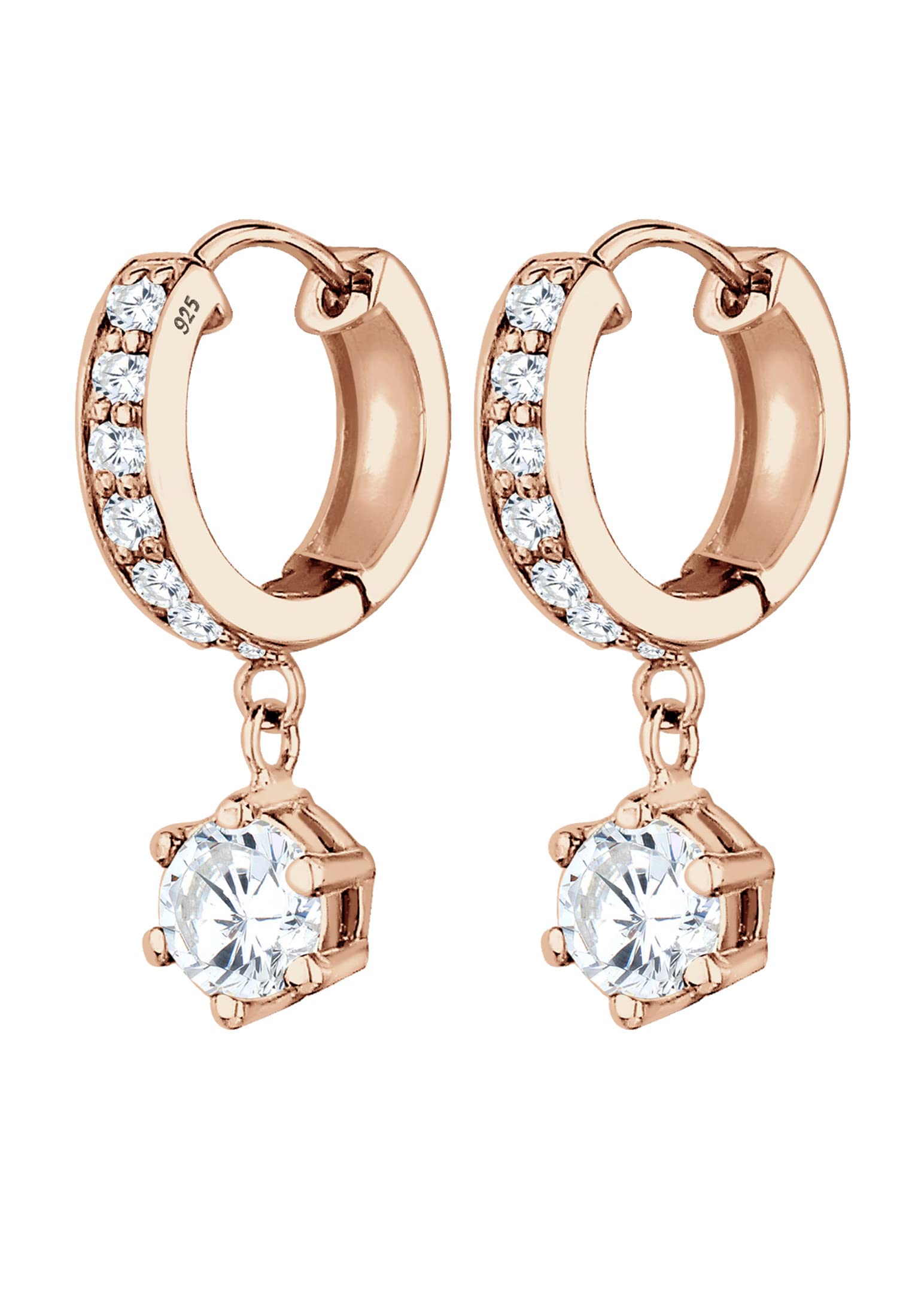 Elli Women's 925 Sterling Silver Xilion Cut Zircon Earrings