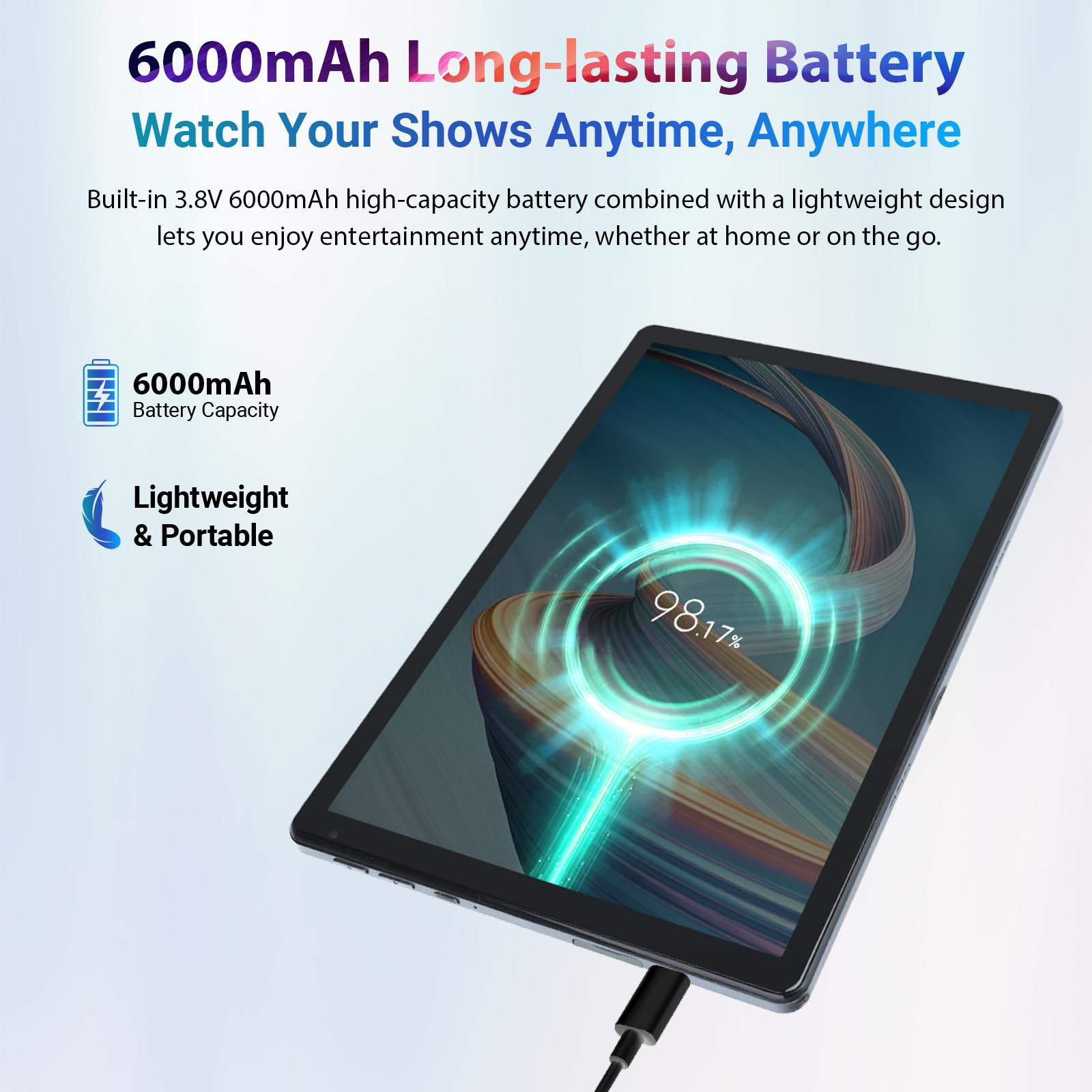 Android 16 Tablet 10 Pollici, 30GB RAM+128GB ROM, Octa Core 2.0GHz, WiFi 6, 6000mAh, 2 in 1 con Tastiera e Mouse