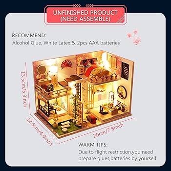 Amazon | ミニチュアハウスキット DIYミニチュアドールハウス